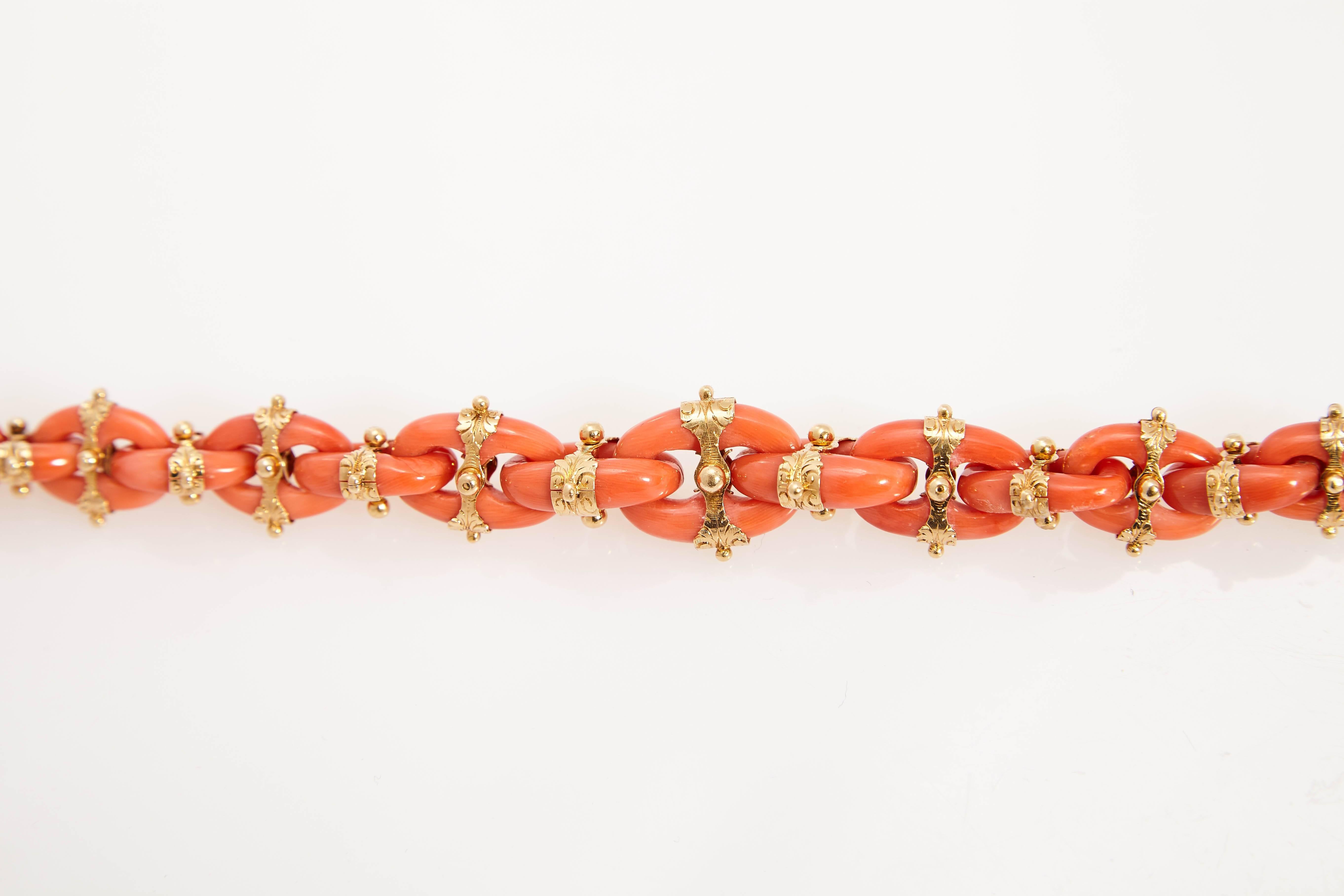 antique coral bracelet