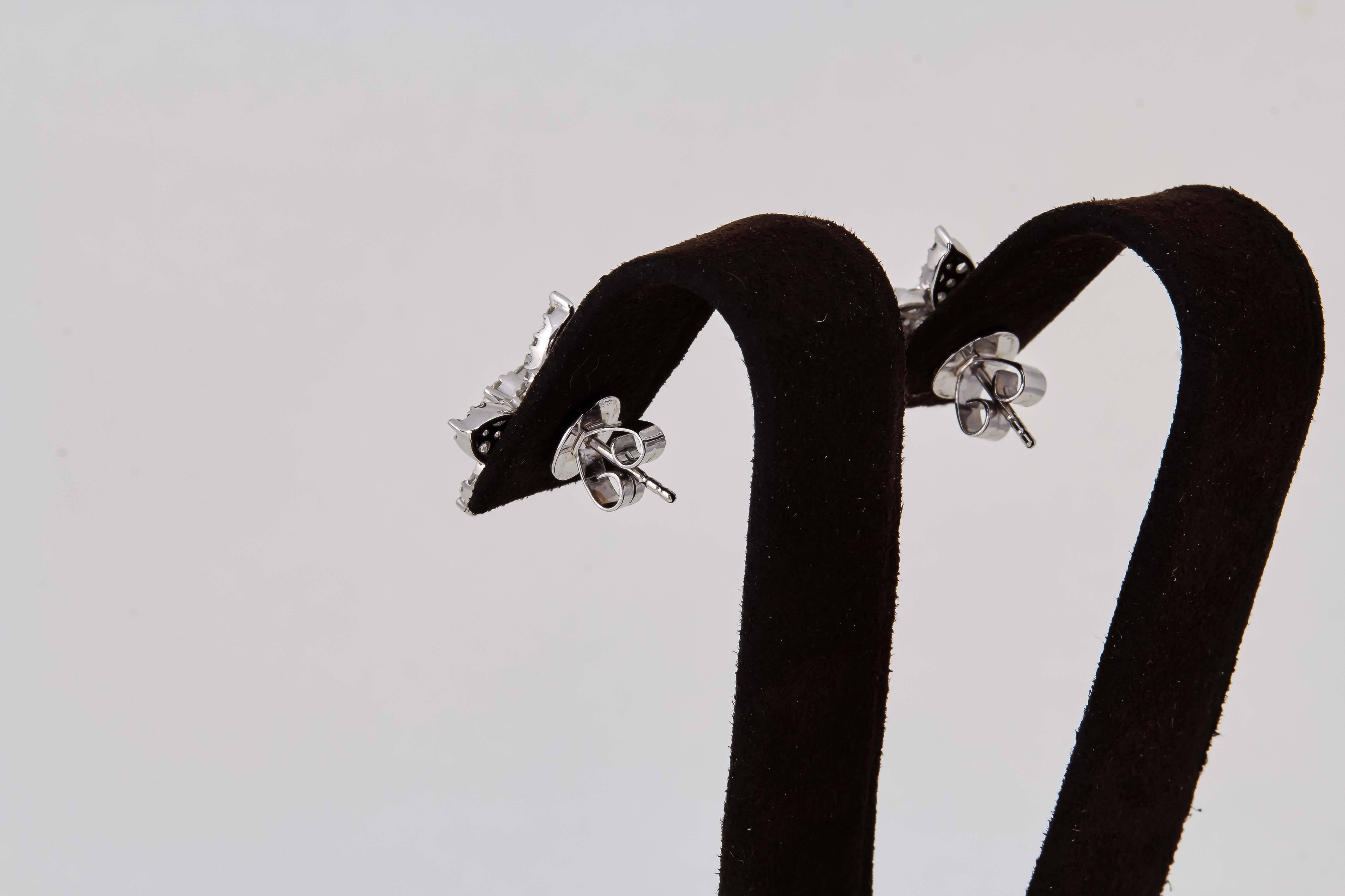 Classic Diamond Gold Cluster Earrings 2
