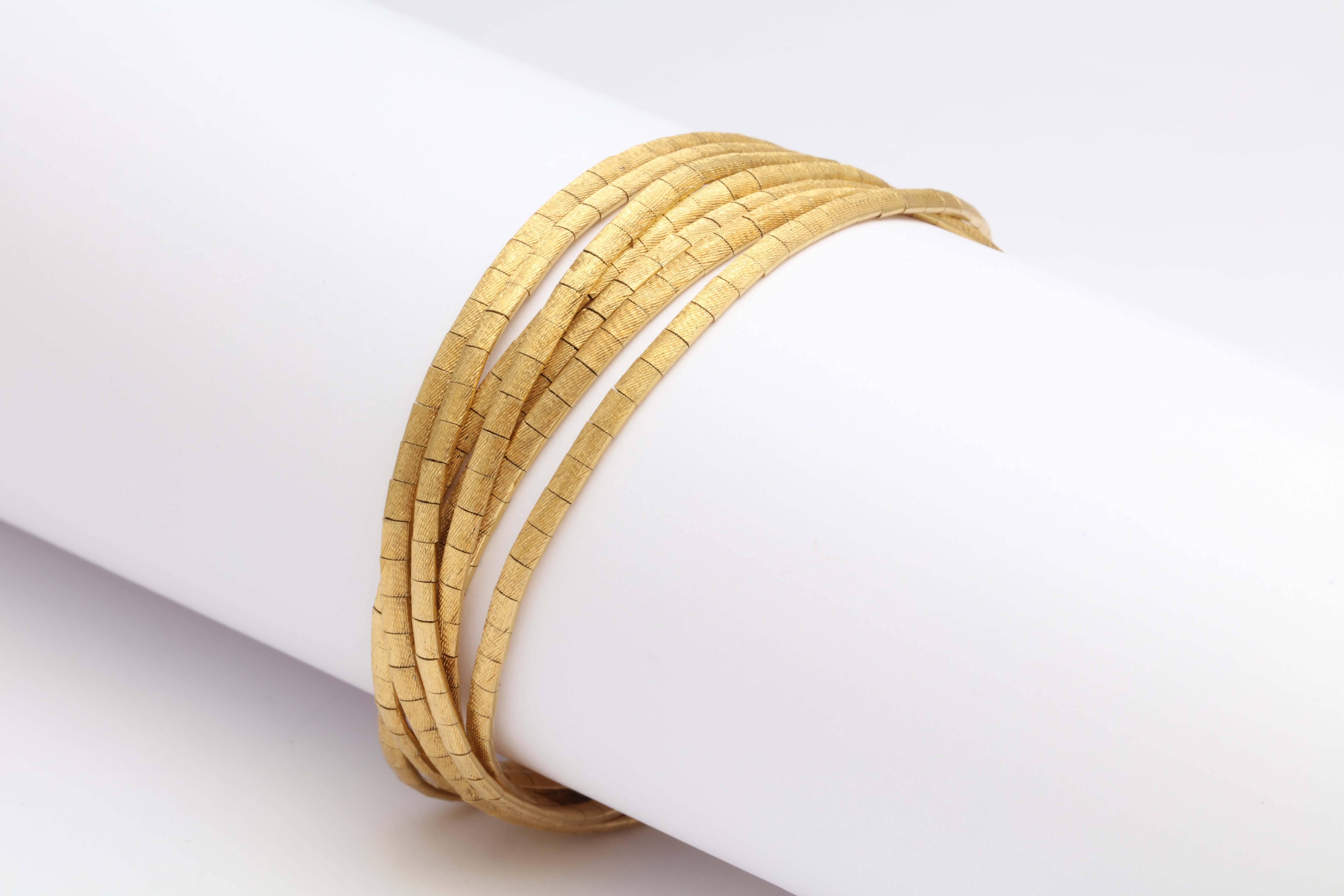 Florentiner Gold Spaghetti Gliederarmband 1