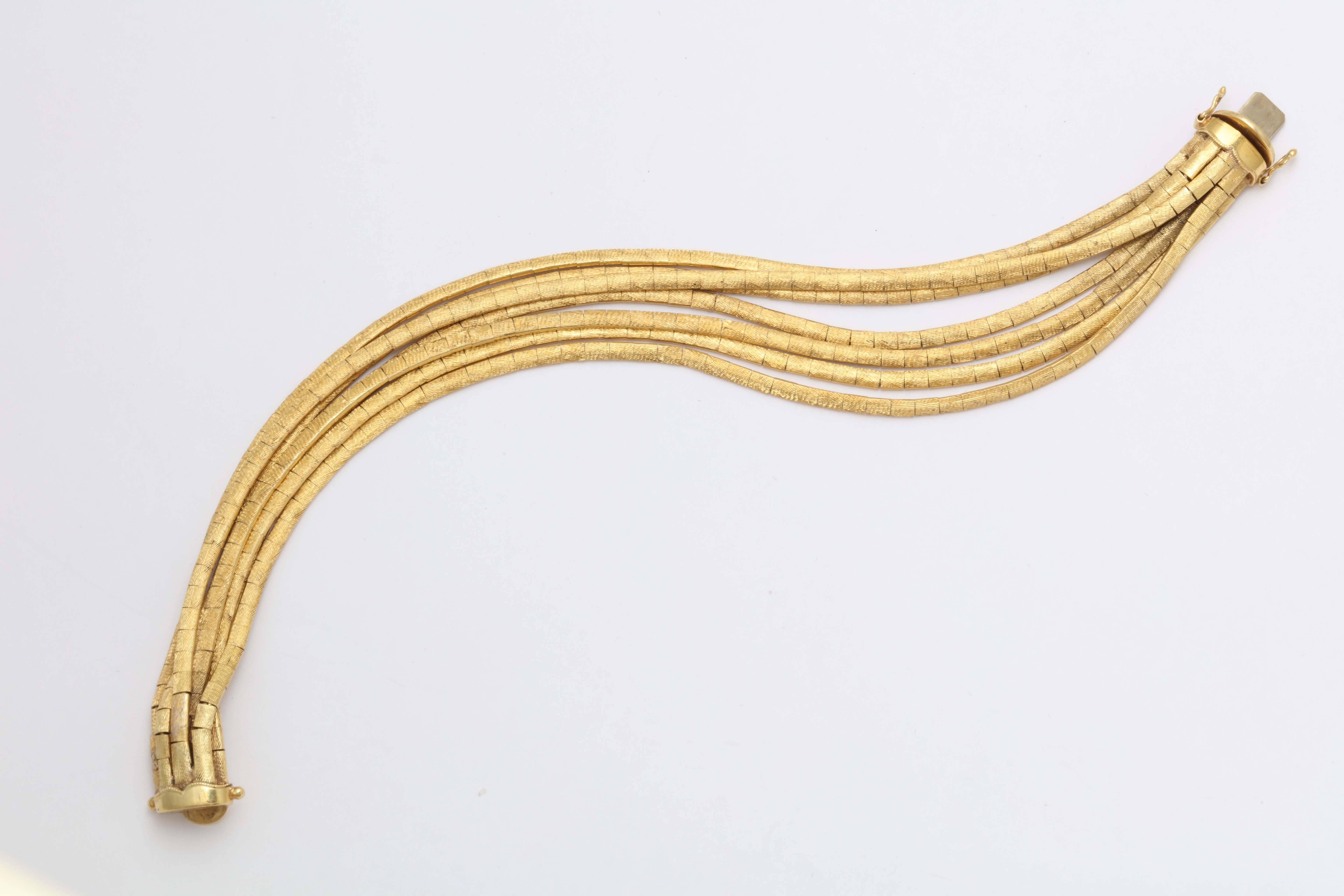 Florentine Gold Spaghetti Link Bracelet 2