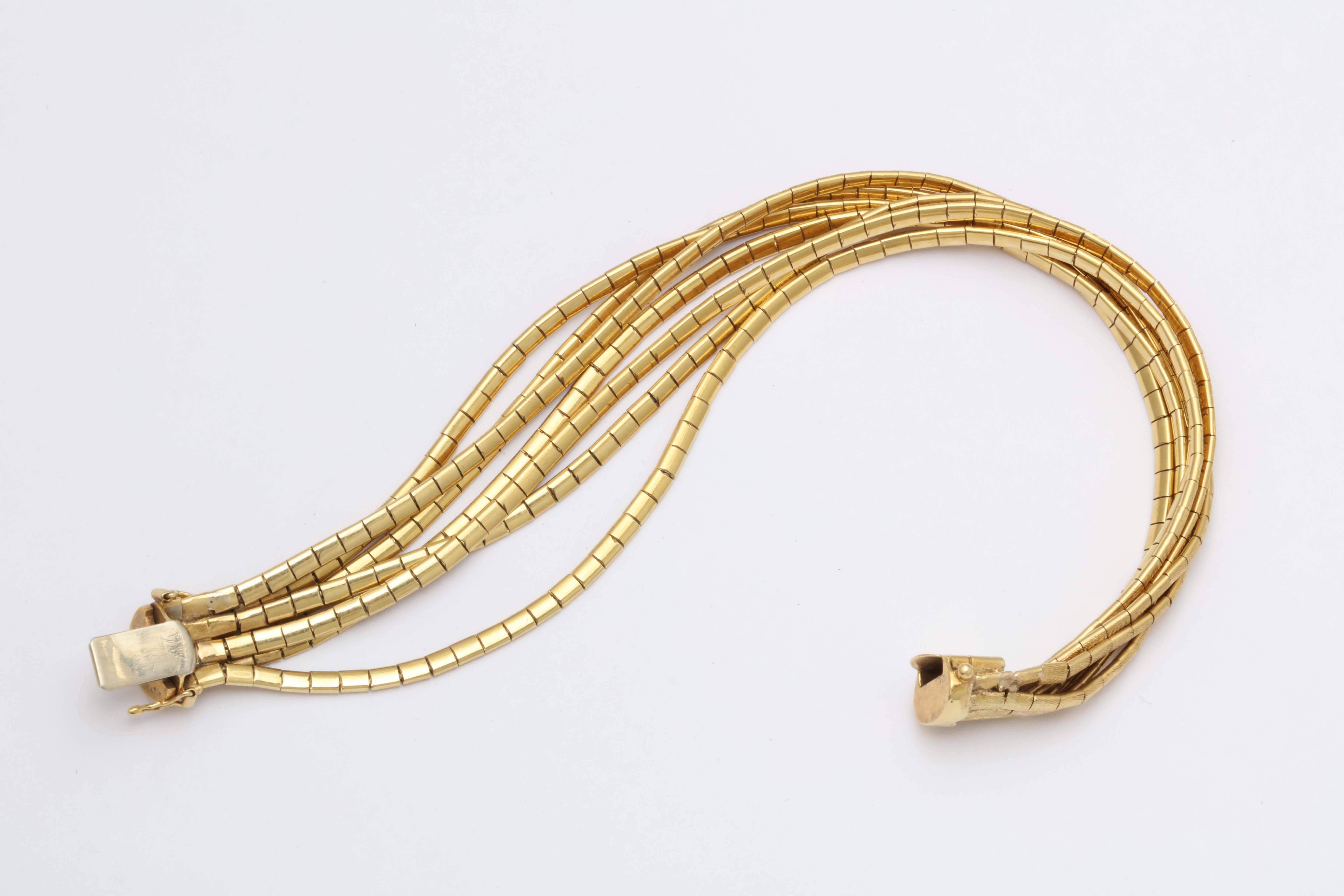 Florentine Gold Spaghetti Link Bracelet 3