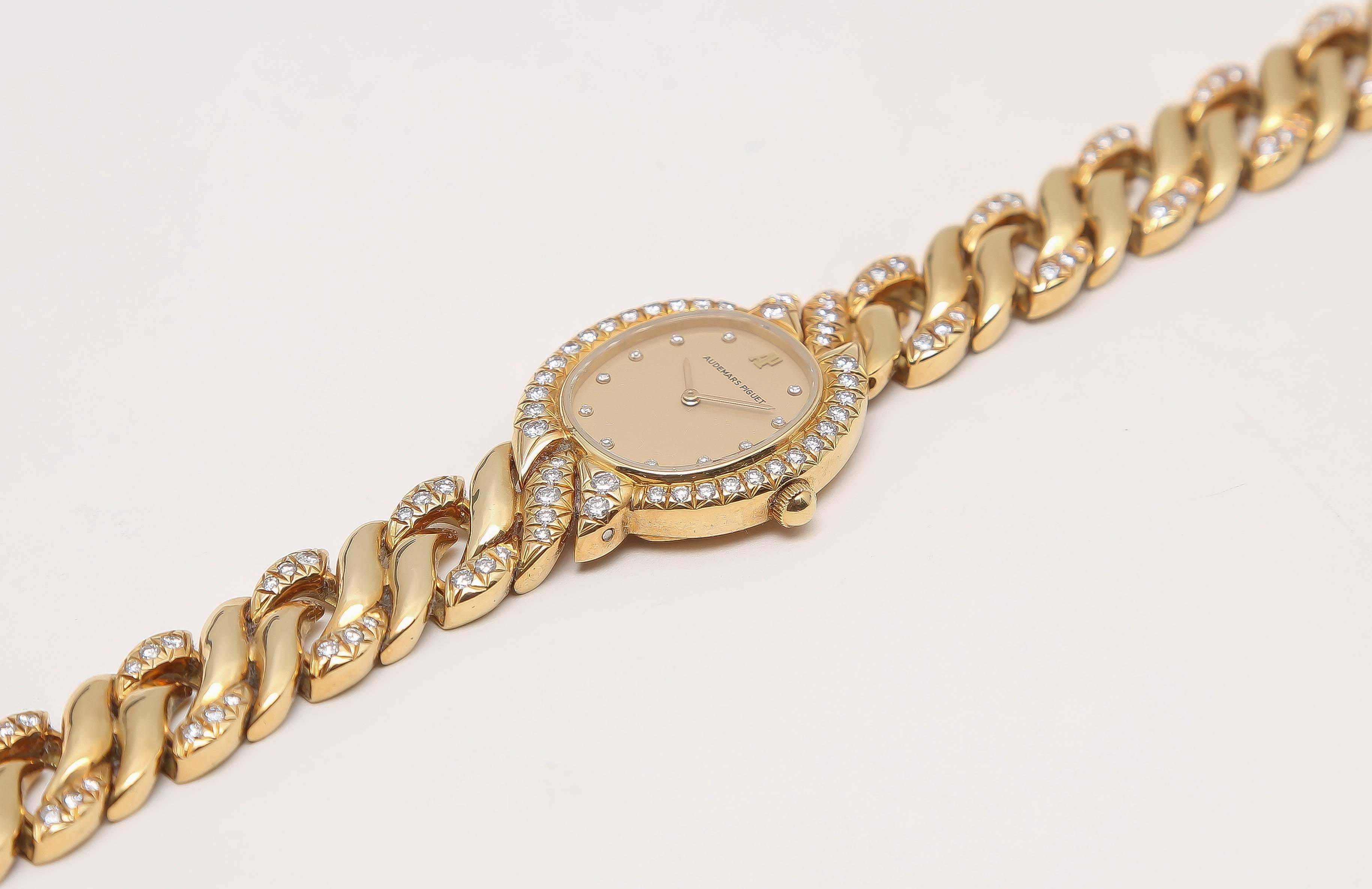 Contemporary Ladies Diamond Audemars Piguet Watch 