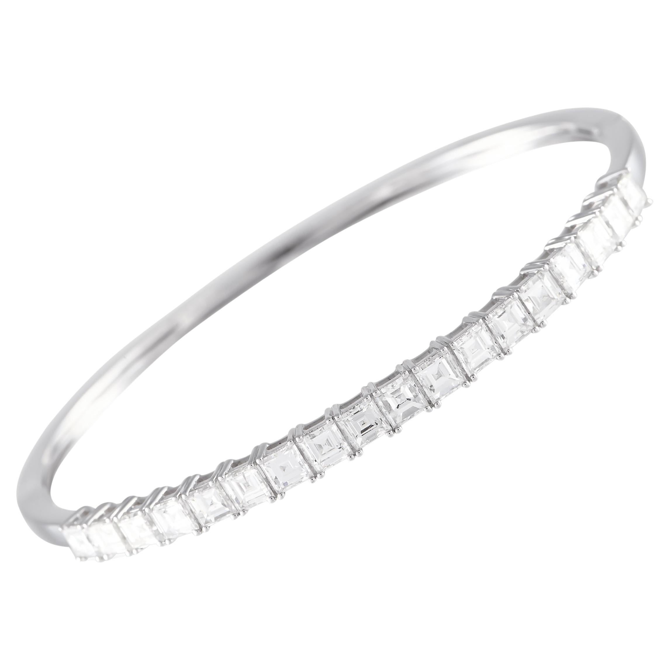 18K White Gold 4.0ct Diamond Bracelet