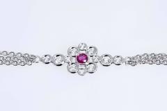 Diamond Ruby Gold Necklace