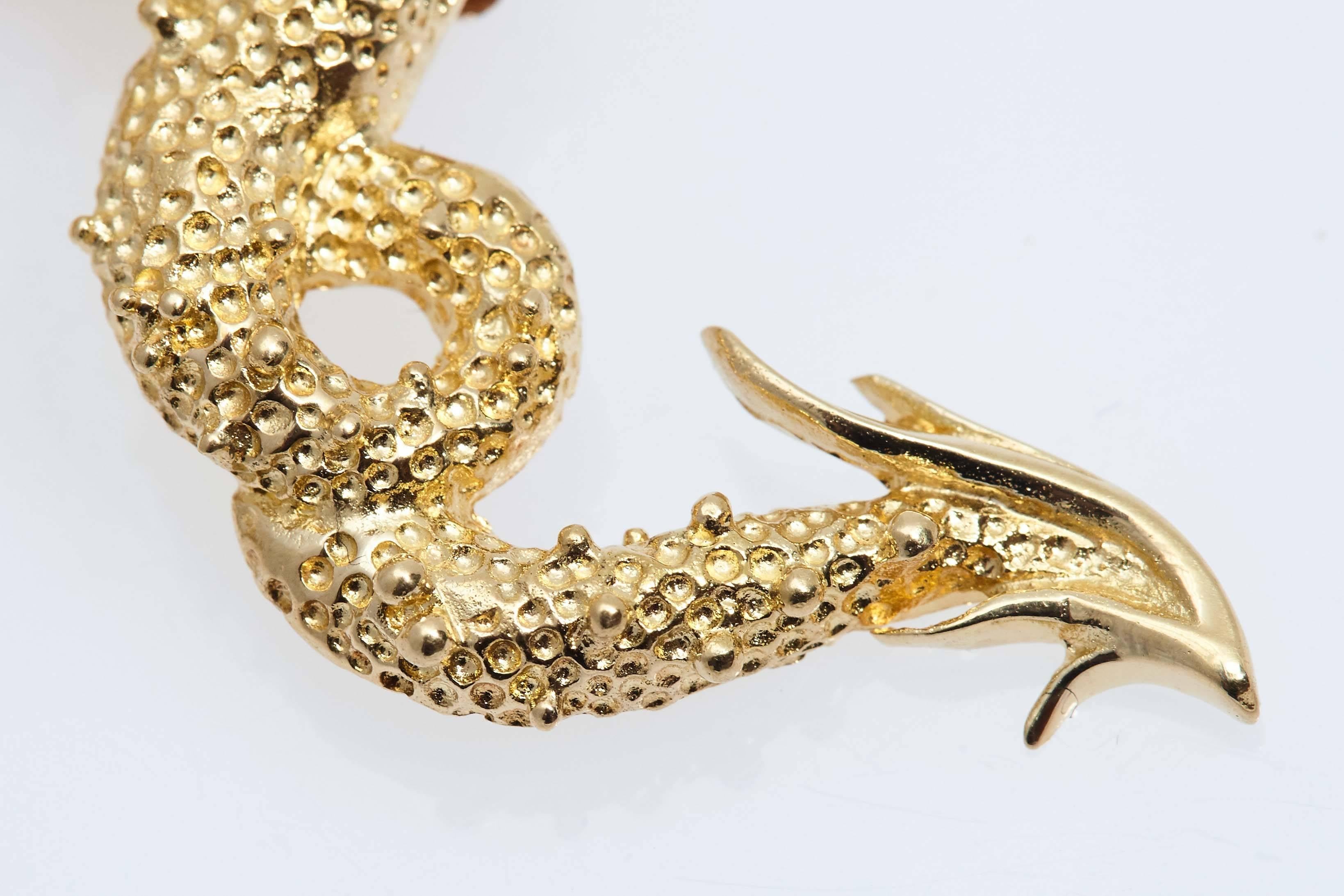 Modern Van Cleef & Arpels Ruby Gold Dragon Brooch