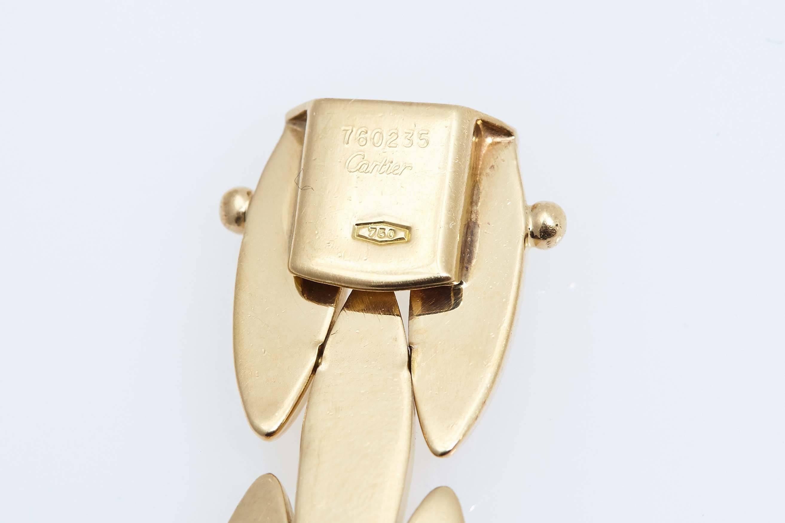 Contemporary Cartier 18 Karat Yellow Gold Bracelet For Sale