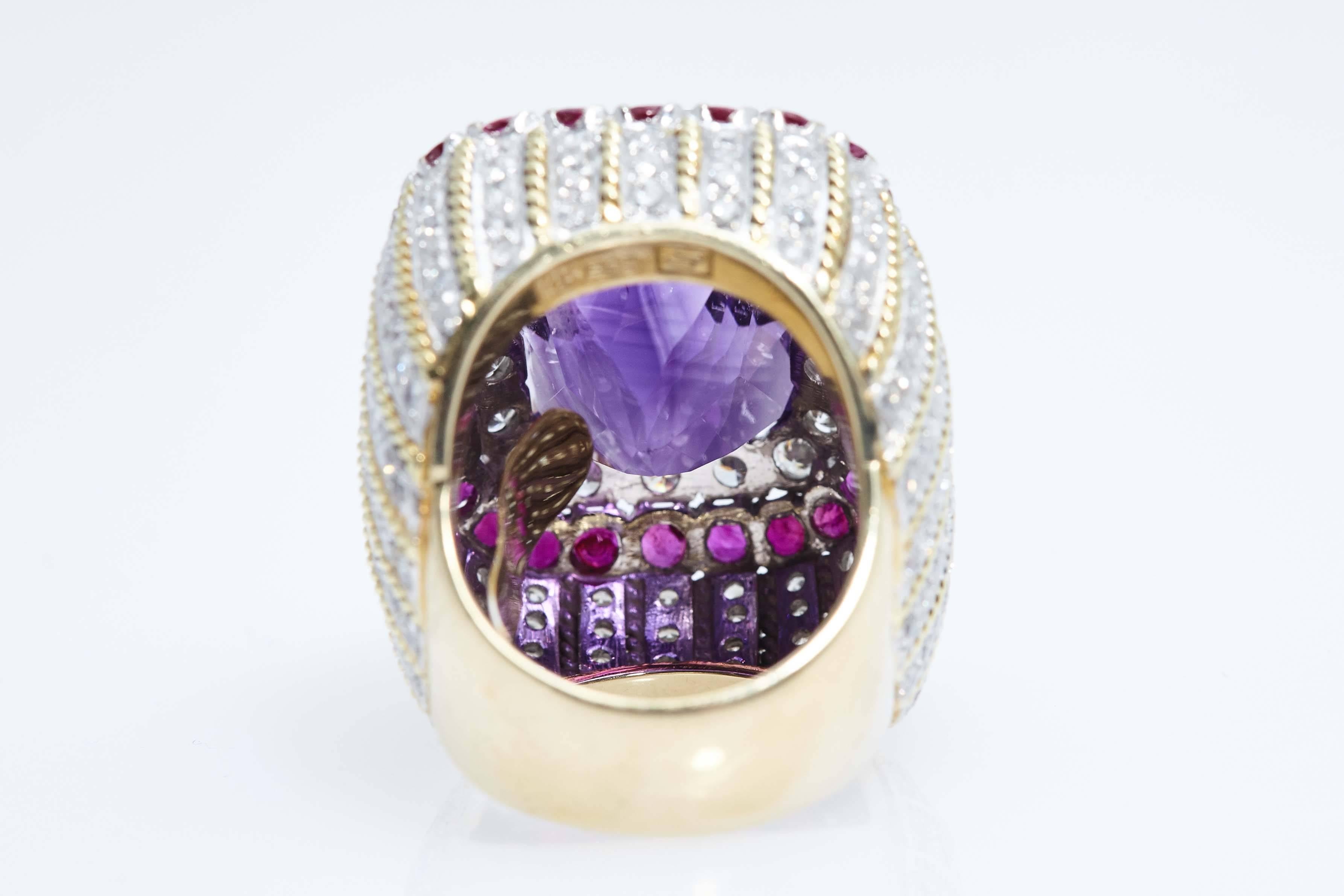 ruby amethyst ring