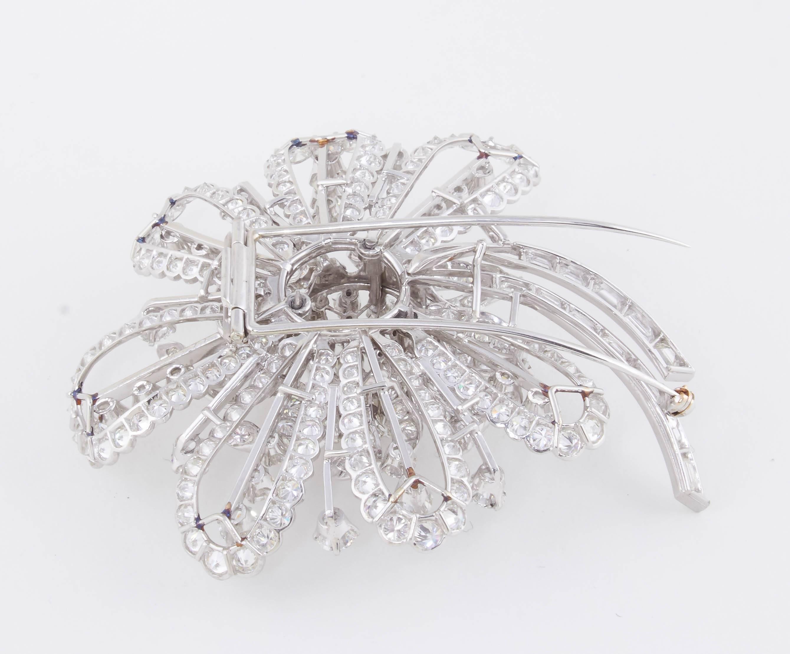 Incredible Circa 1930s Estate Diamond Brooch  In New Condition For Sale In New York, NY