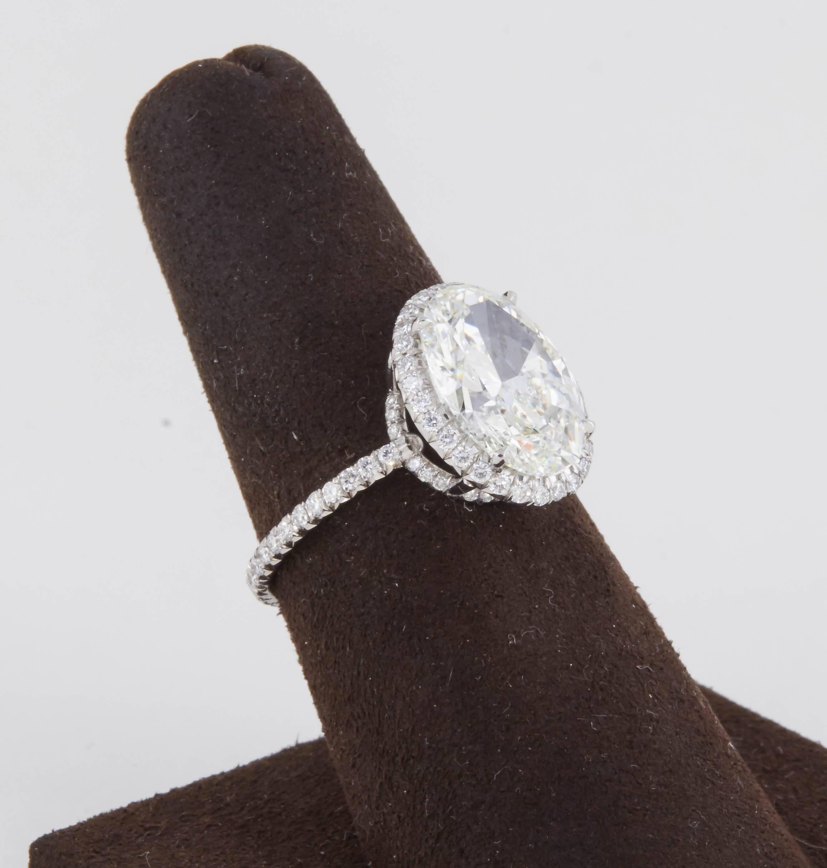 4 carat oval diamond engagement ring
