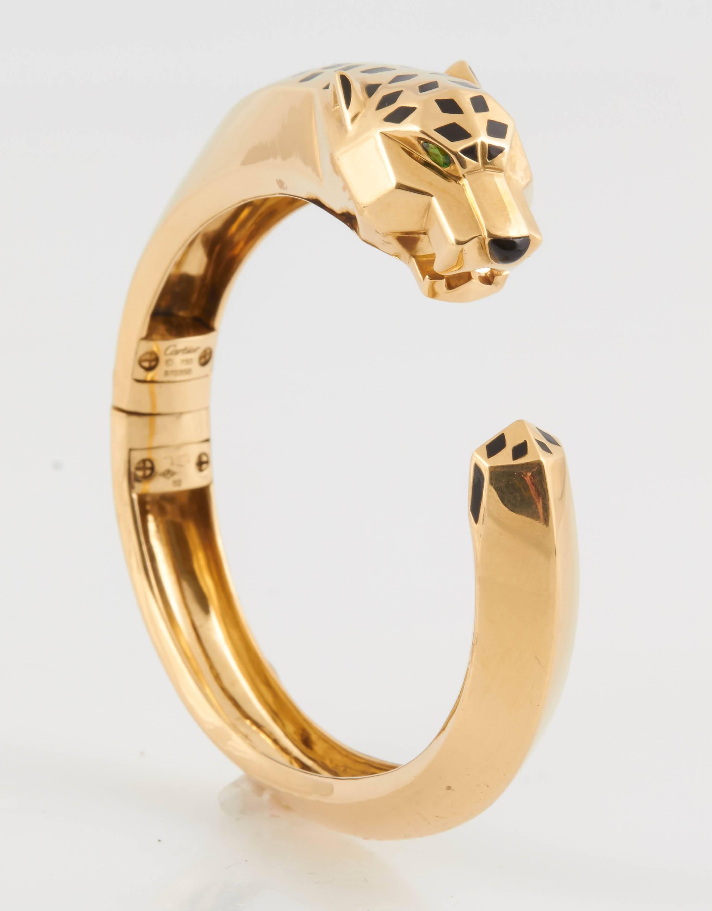 Cartier Panthère de Cartier garnet onyx gold bracelet 4