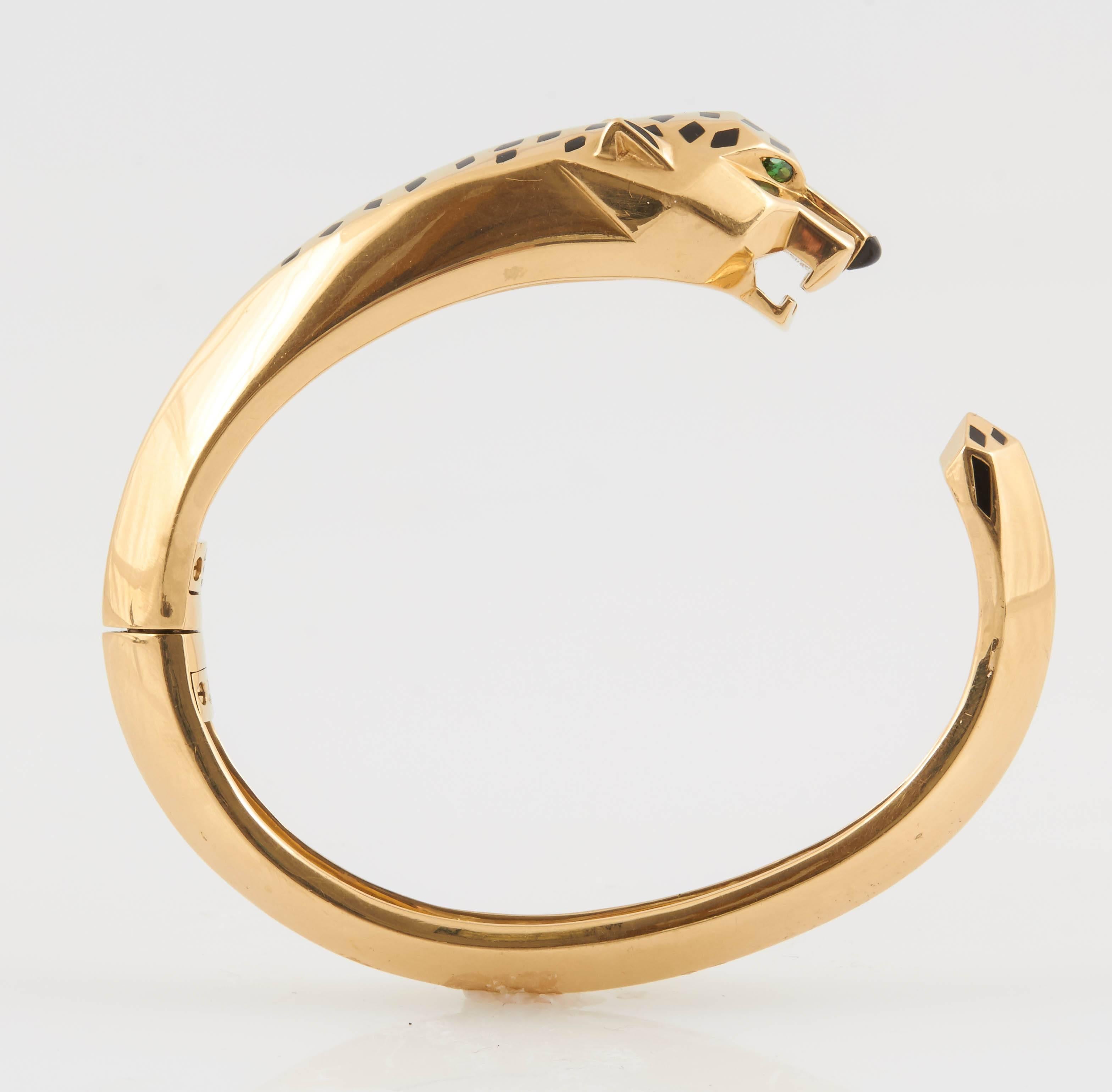 Cartier Panthère de Cartier garnet onyx gold bracelet 5