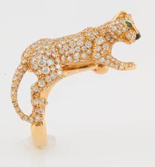 Cartier Panthere Pave Diamant-Smaragd-Onyx-Goldring