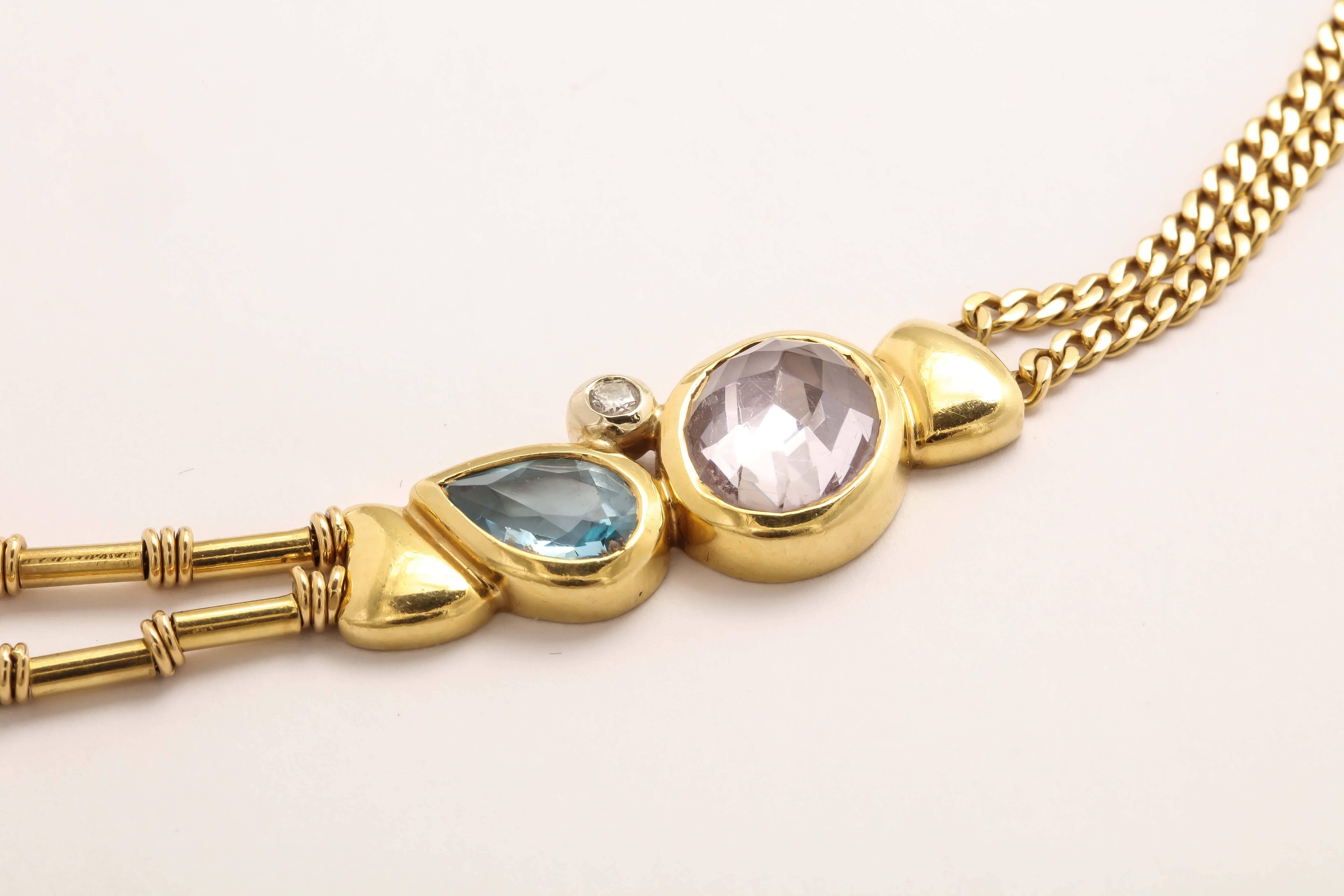 Manfredi Gold and Precious Stone Necklace 4
