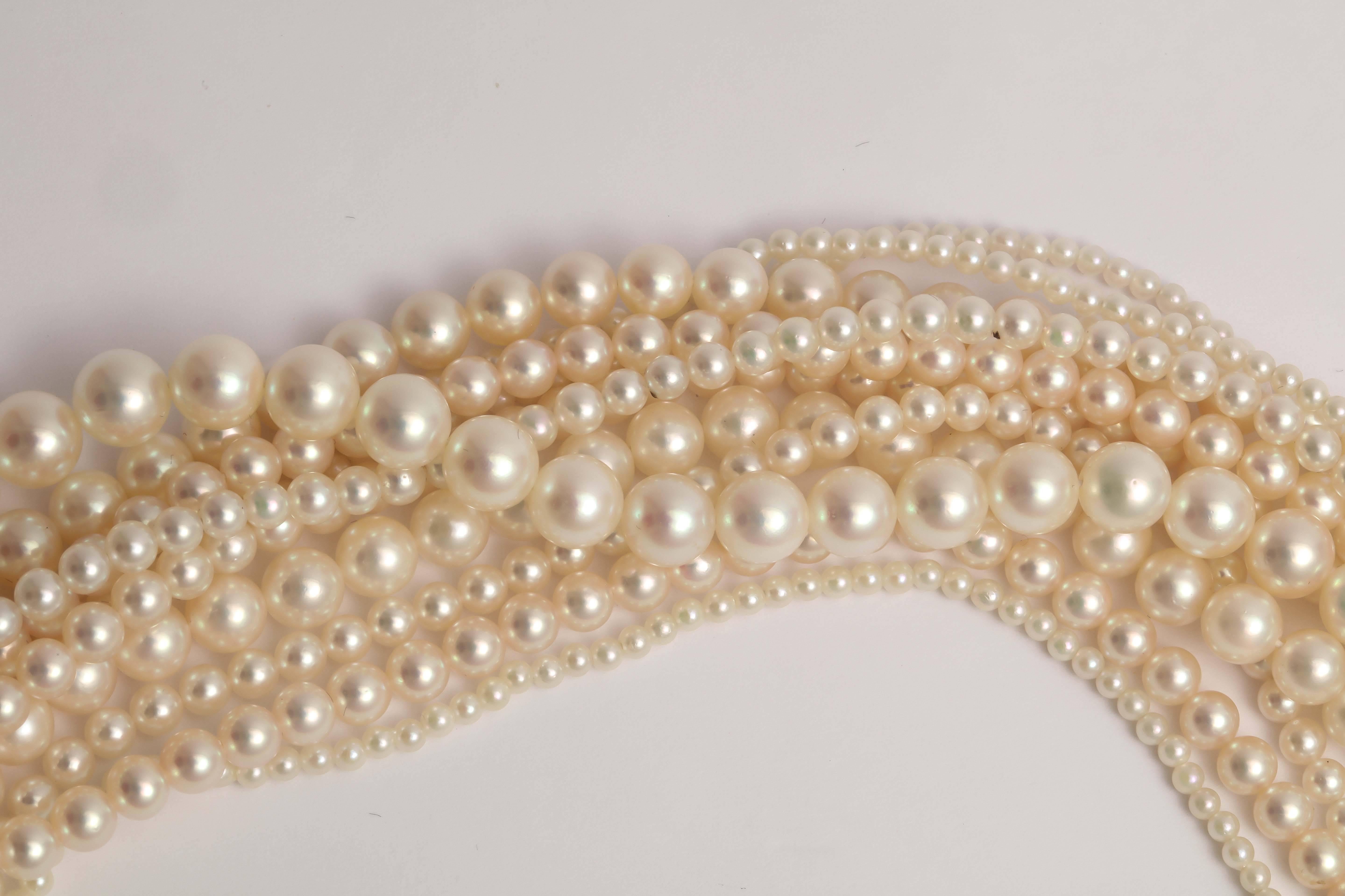 Women's Tiffany & Co. Multi Strand and Mixed Size Pearl Collar