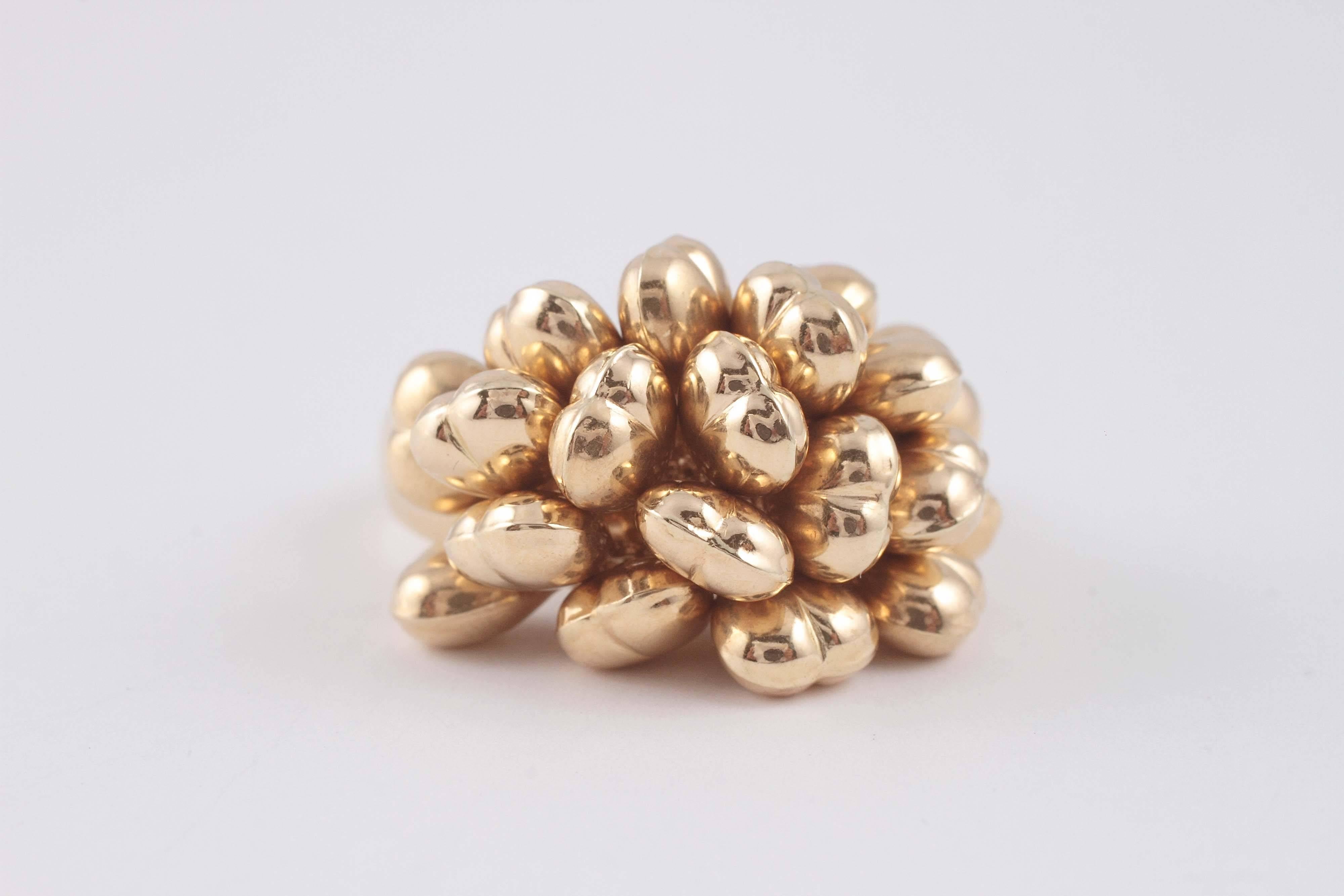 Women's Italian 18 karat gold heart ring