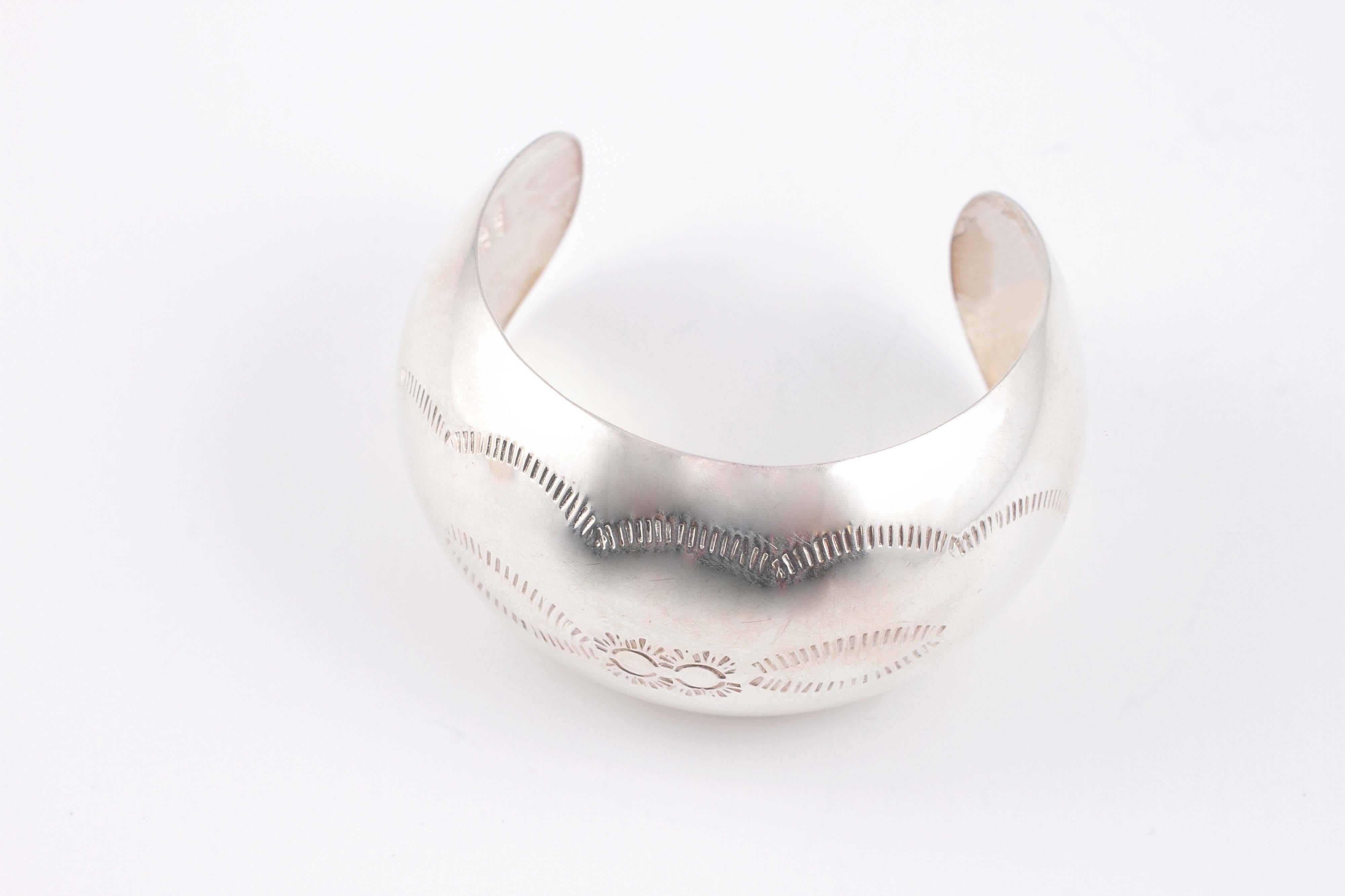 Sterling Silver Engraved Cuff 2