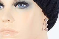 HARBOR D. Rose Gold Diamond Dangle Earrings