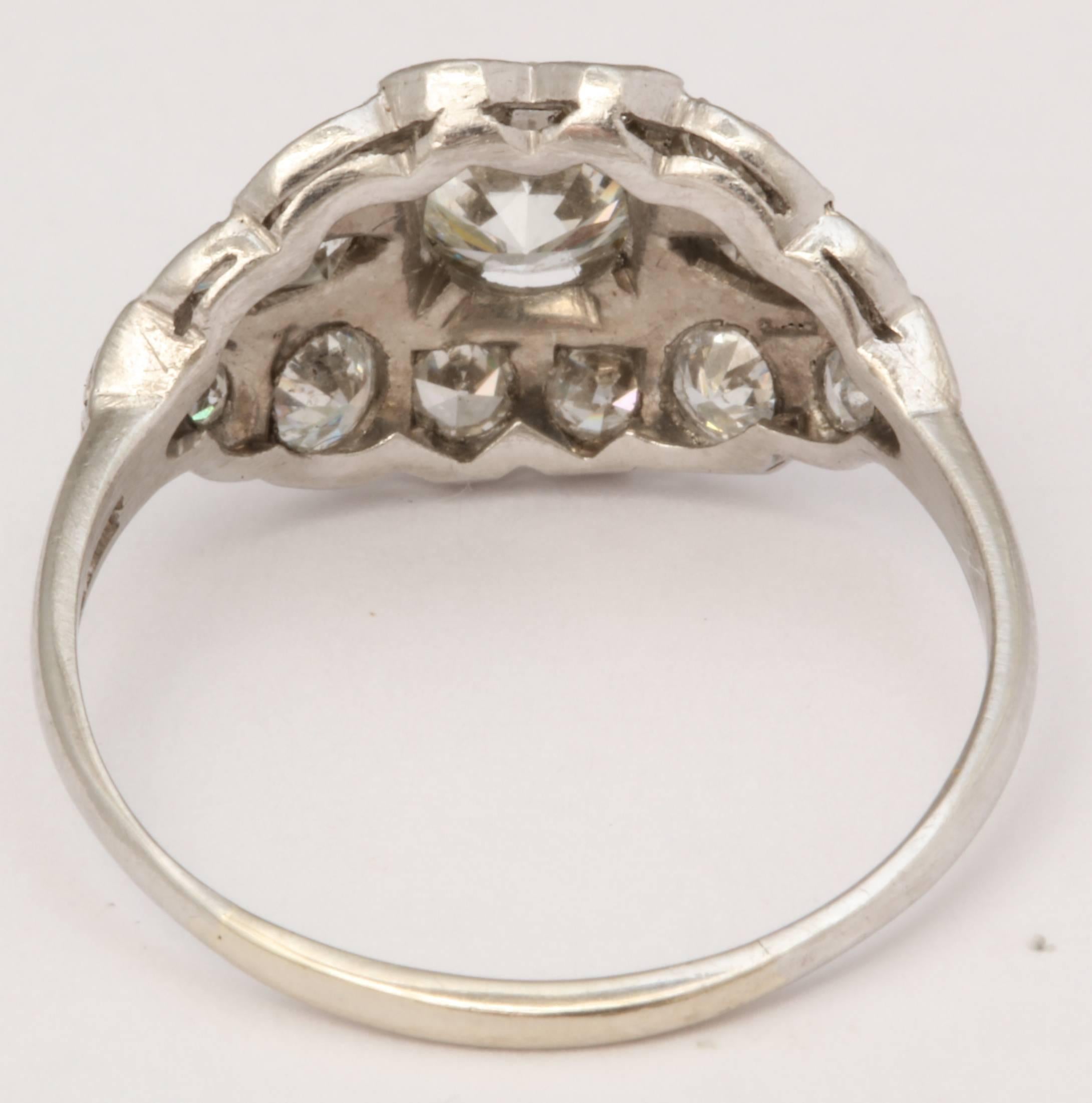 Art Deco Engagement Ring In Excellent Condition In New York, NY
