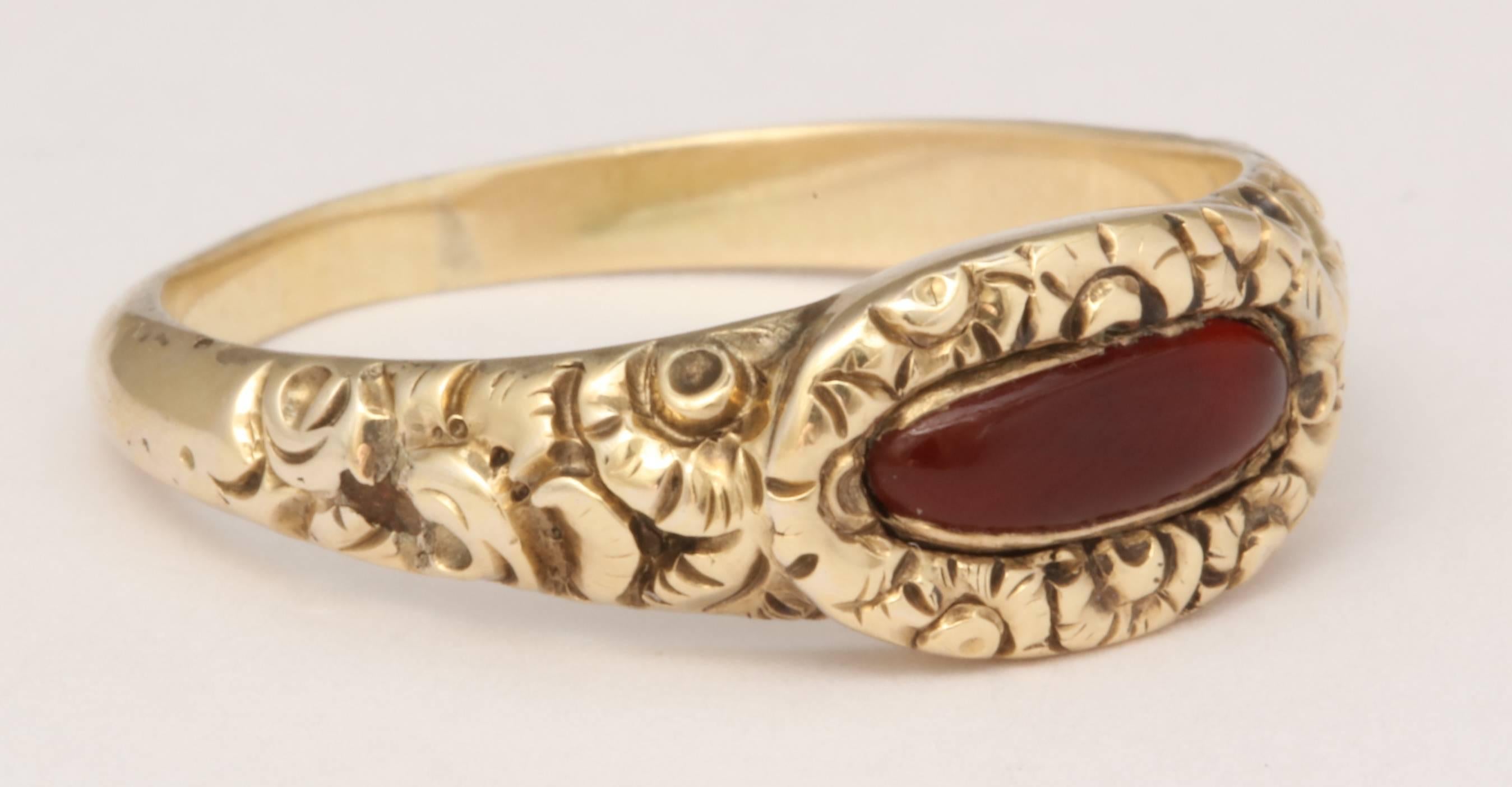 Women's or Men's Early Victorian Carnelian Ring