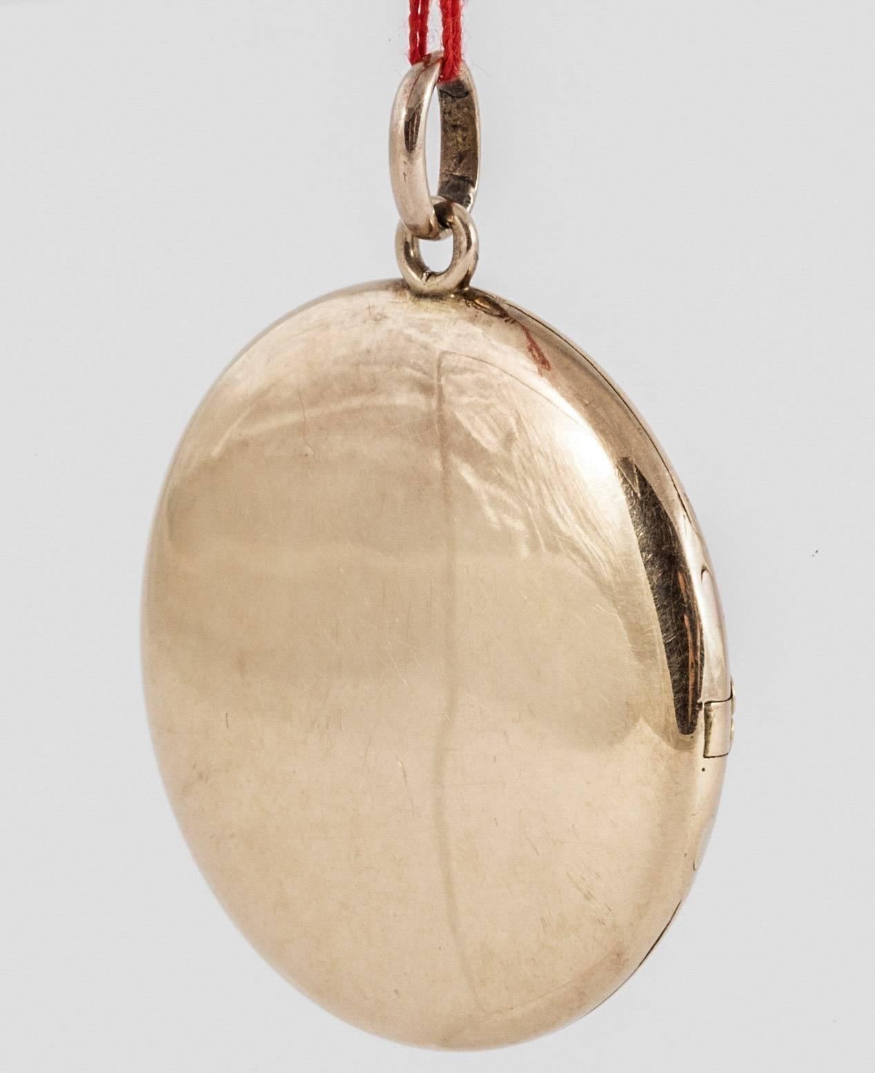 Belle Époque Bell Epoque  French Diamond Enamel Gold locket