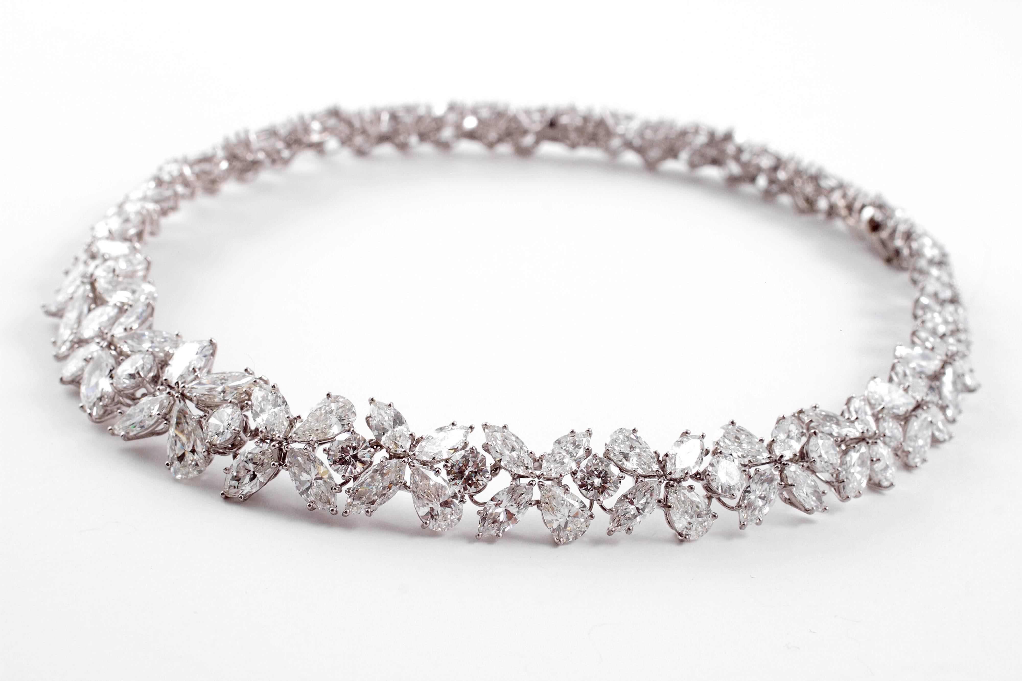Women's Magnificent 50.00 Carat Platinum Diamond Necklace