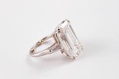 Stunning 12.01 Carat Diamond Platinum Ring by Harry Winston