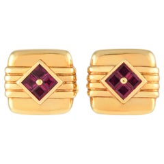 Van Cleef & Arpels Manschettenknöpfe aus 18 Karat Gelbgold mit Rubin VC01-120624