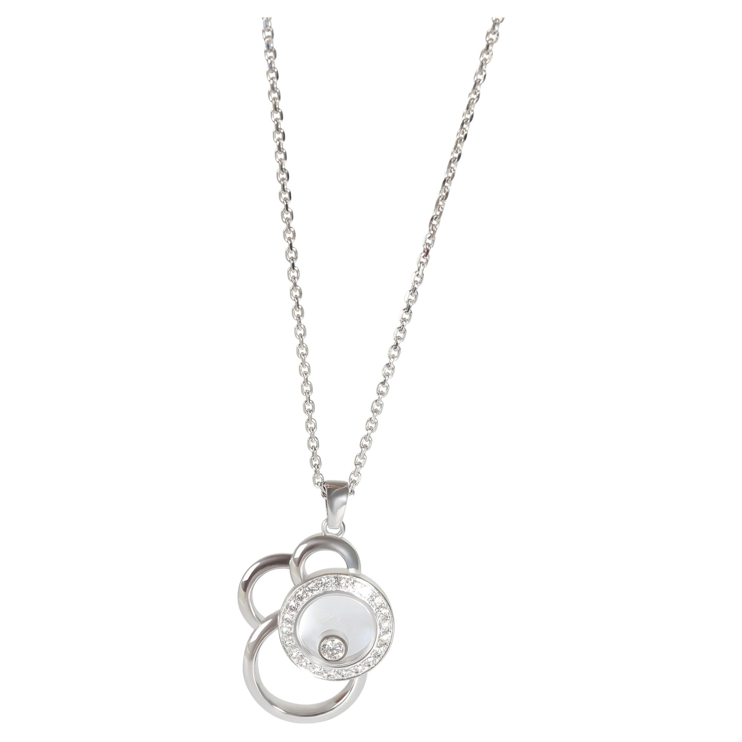 Chopard Happy Diamonds Anhänger aus 18KT Weißgold mit 0,39 Karat Diamanten