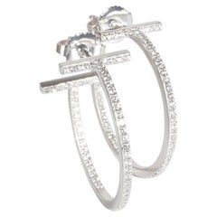 Tiffany & Co. Tiffany T Earrings in 18k White Gold 0.41 CTW