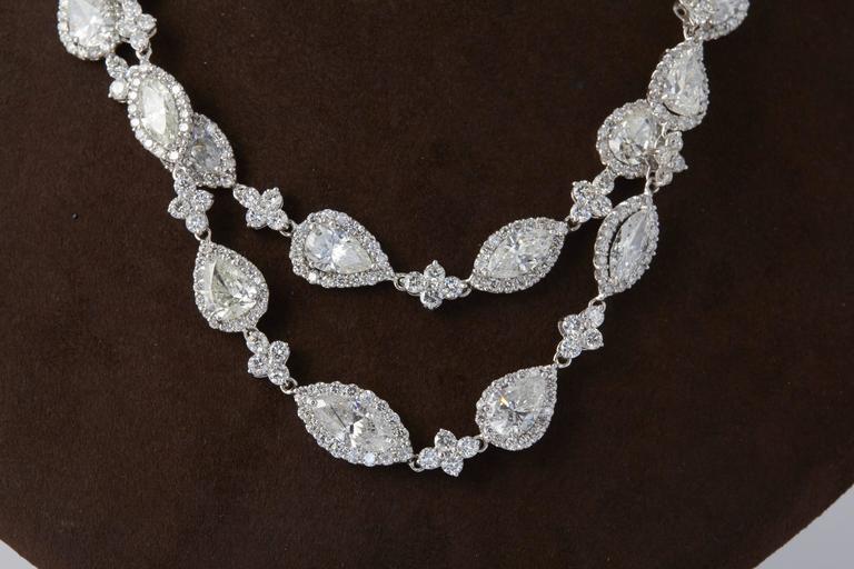 Two Row Multi Shape Diamond Necklace For Sale at 1stDibs | multiple ...
