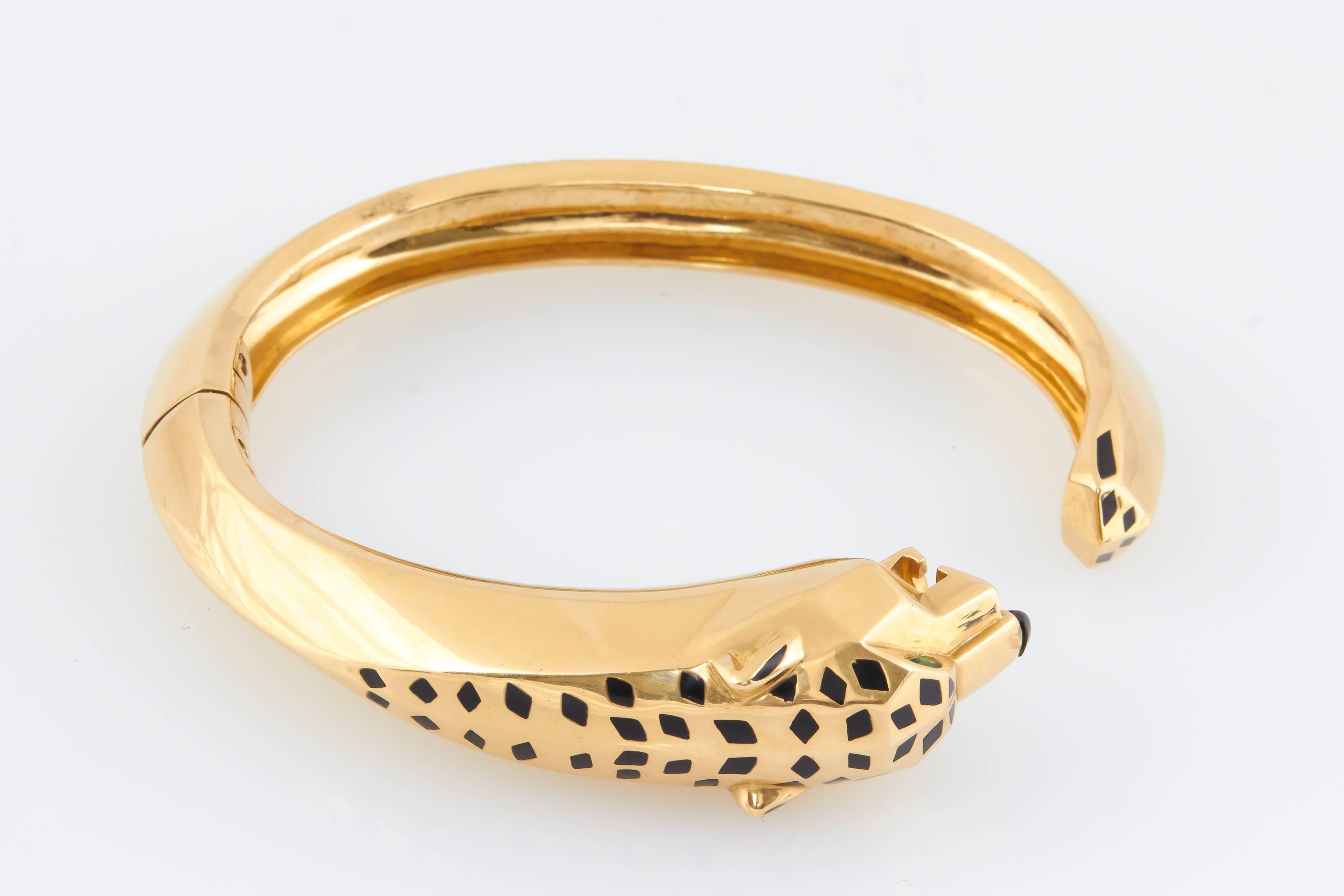 Women's Cartier Panthere Gold Bangle Bracelet