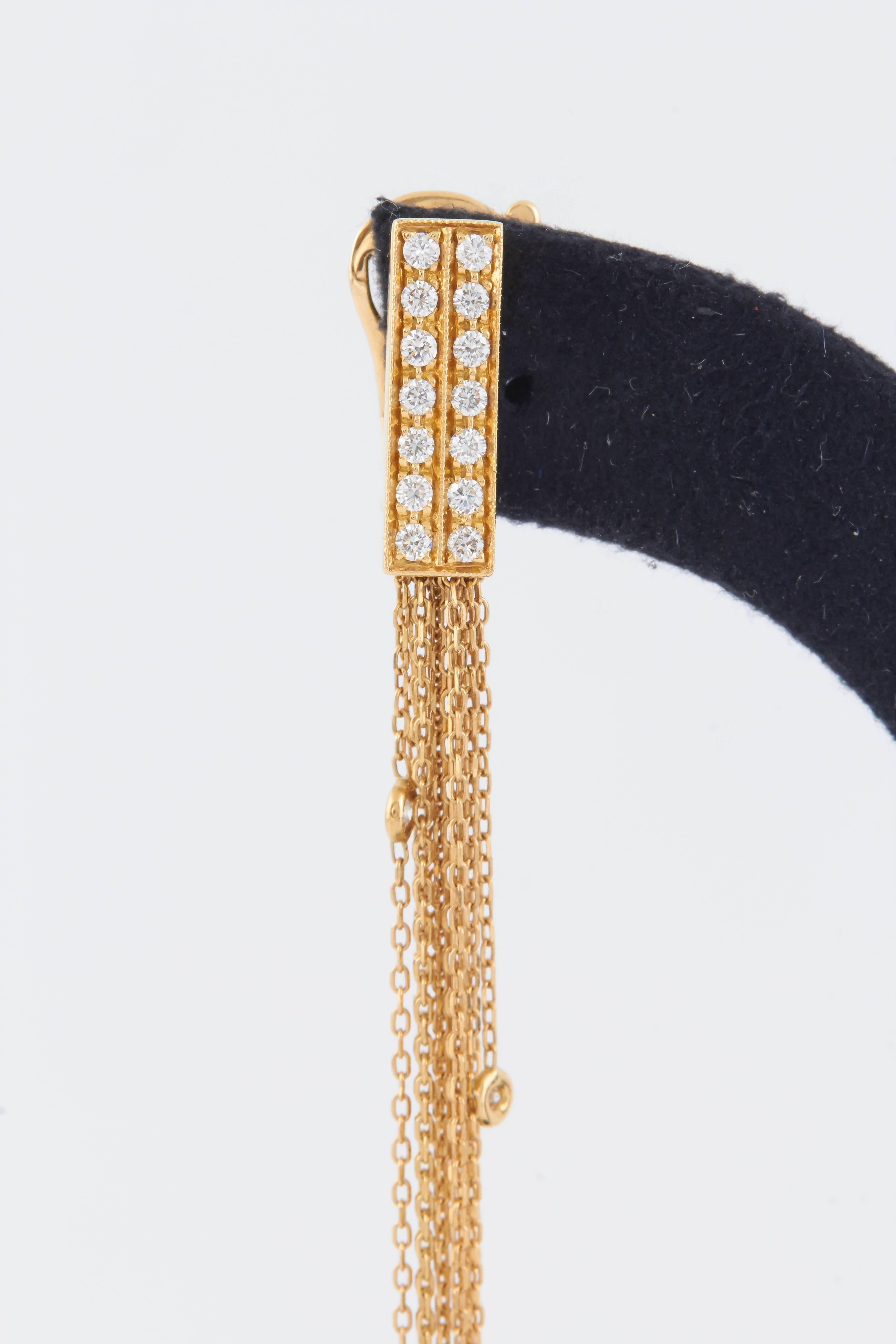 Boucheron Parure collier, bracelet et boucles d'oreilles écharpe Delilah en maille d'or en vente 11