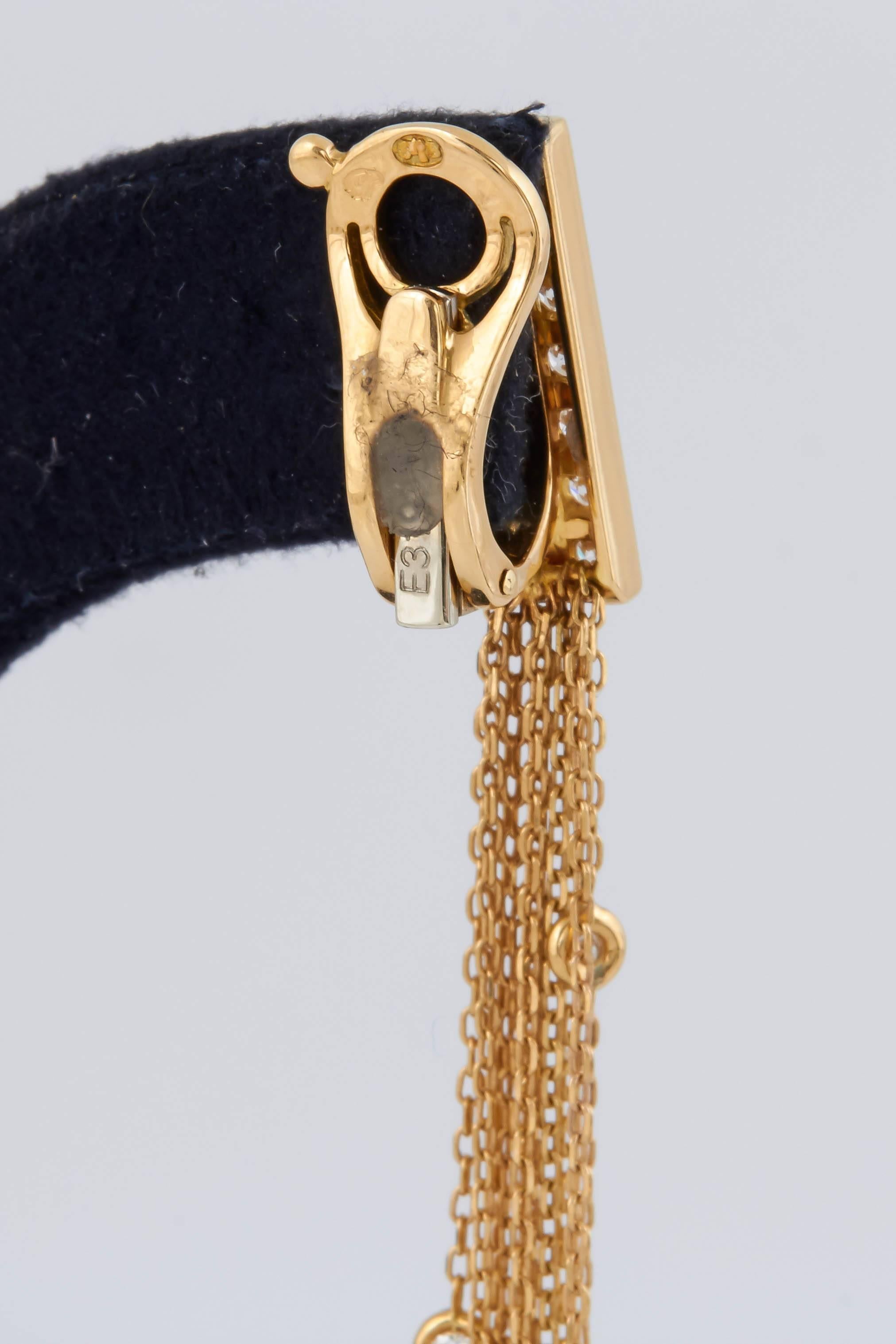Boucheron Parure collier, bracelet et boucles d'oreilles écharpe Delilah en maille d'or en vente 12