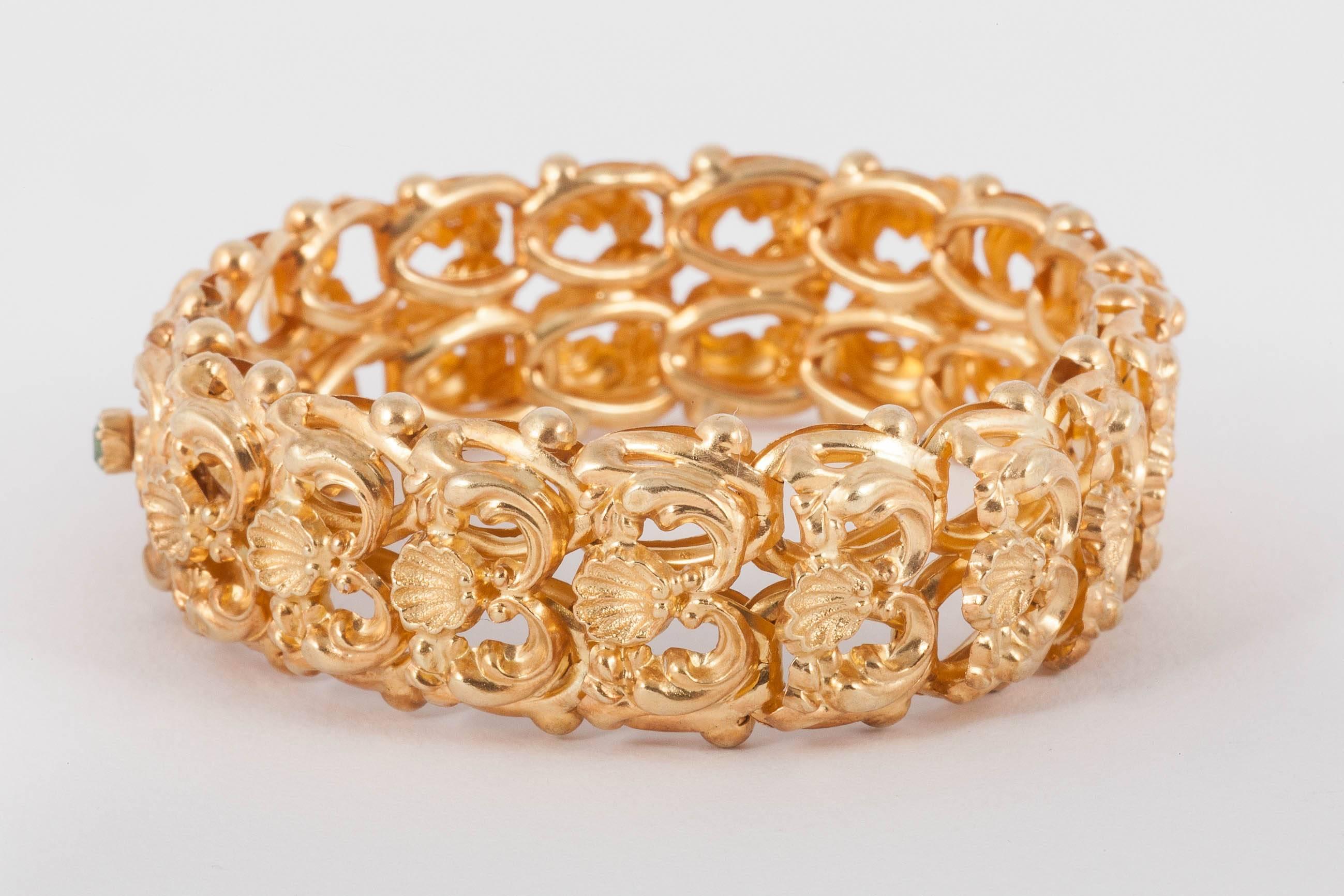 Women's Antique Regency Gold Bracelets  For Sale