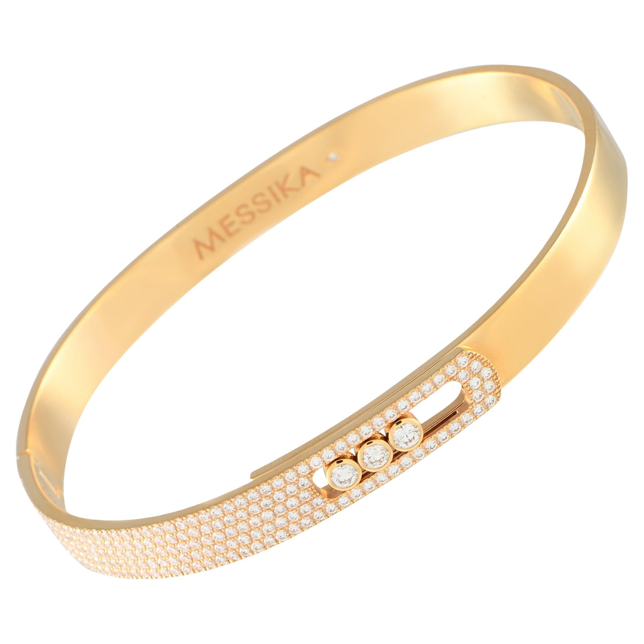 Messika Move Noa 18K Yellow Gold 1.20ct Diamond Bracelet For Sale