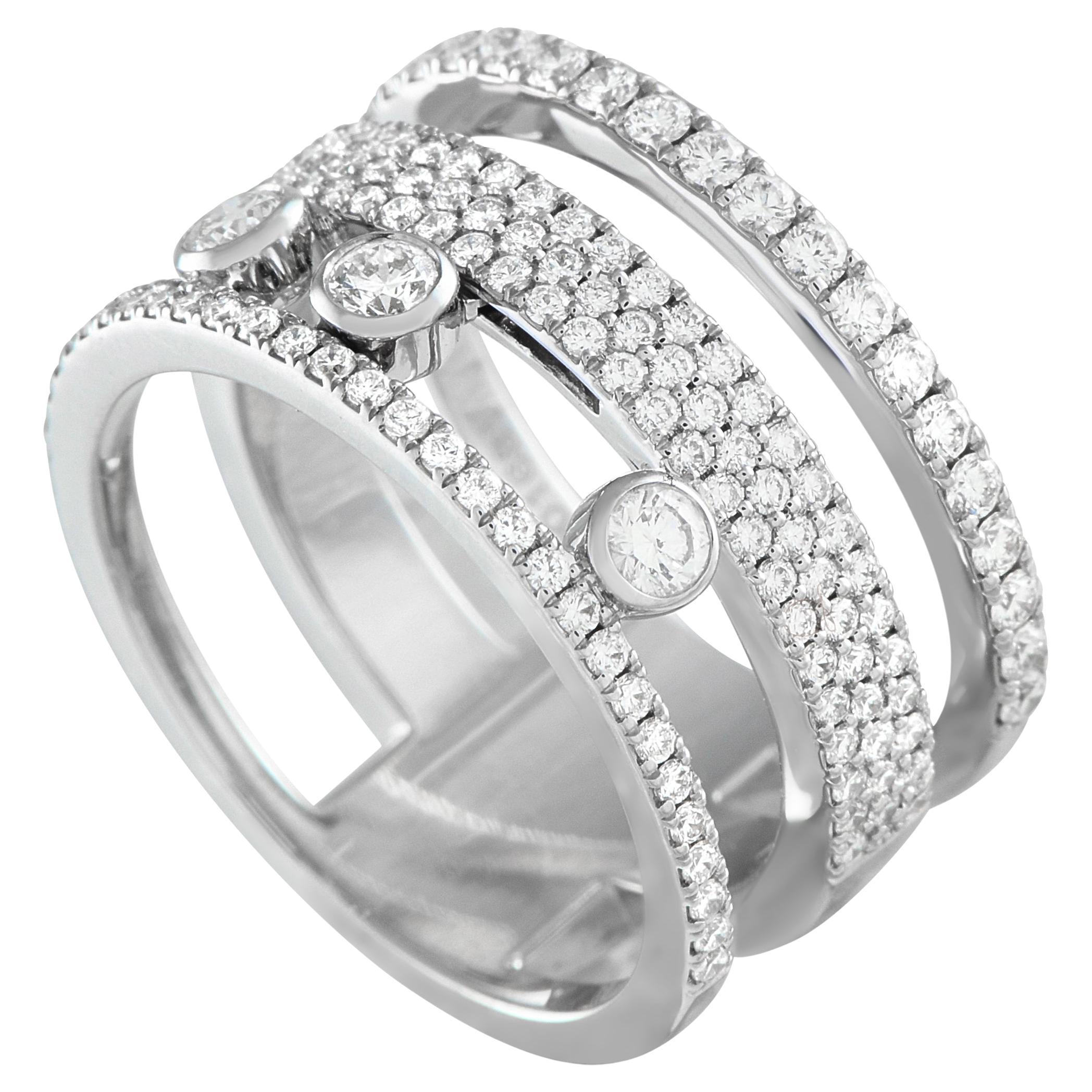 Messika Move Romaine 18K White Gold 1.0ct Diamond Ring
