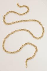 1980s Three Dimensional Anchor Link Style Necklace, Bracelet Gold Chain