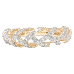 Diamantring im Webdesign aus 14K massivem Gold (zertifiziert)