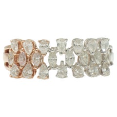 Pear
Marquise Diamond Band Ring in 14K Solid Gold (Certified)