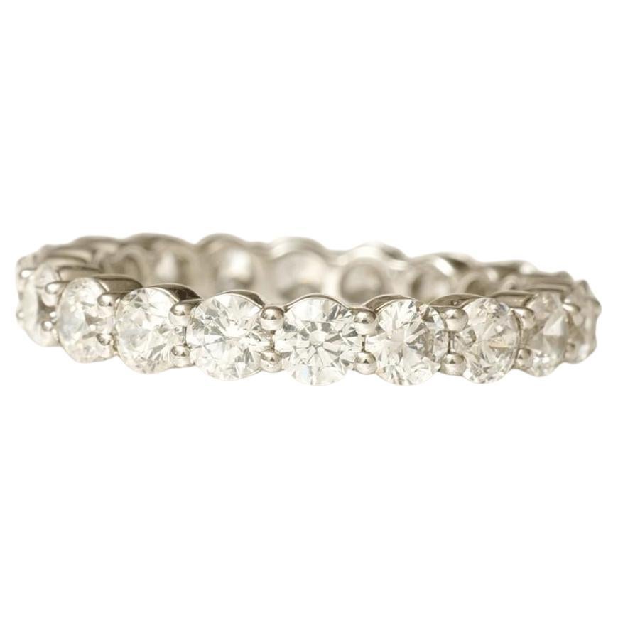 Round Natural Diamond Eternity Band Ring 14k Solid Gold (Certified)