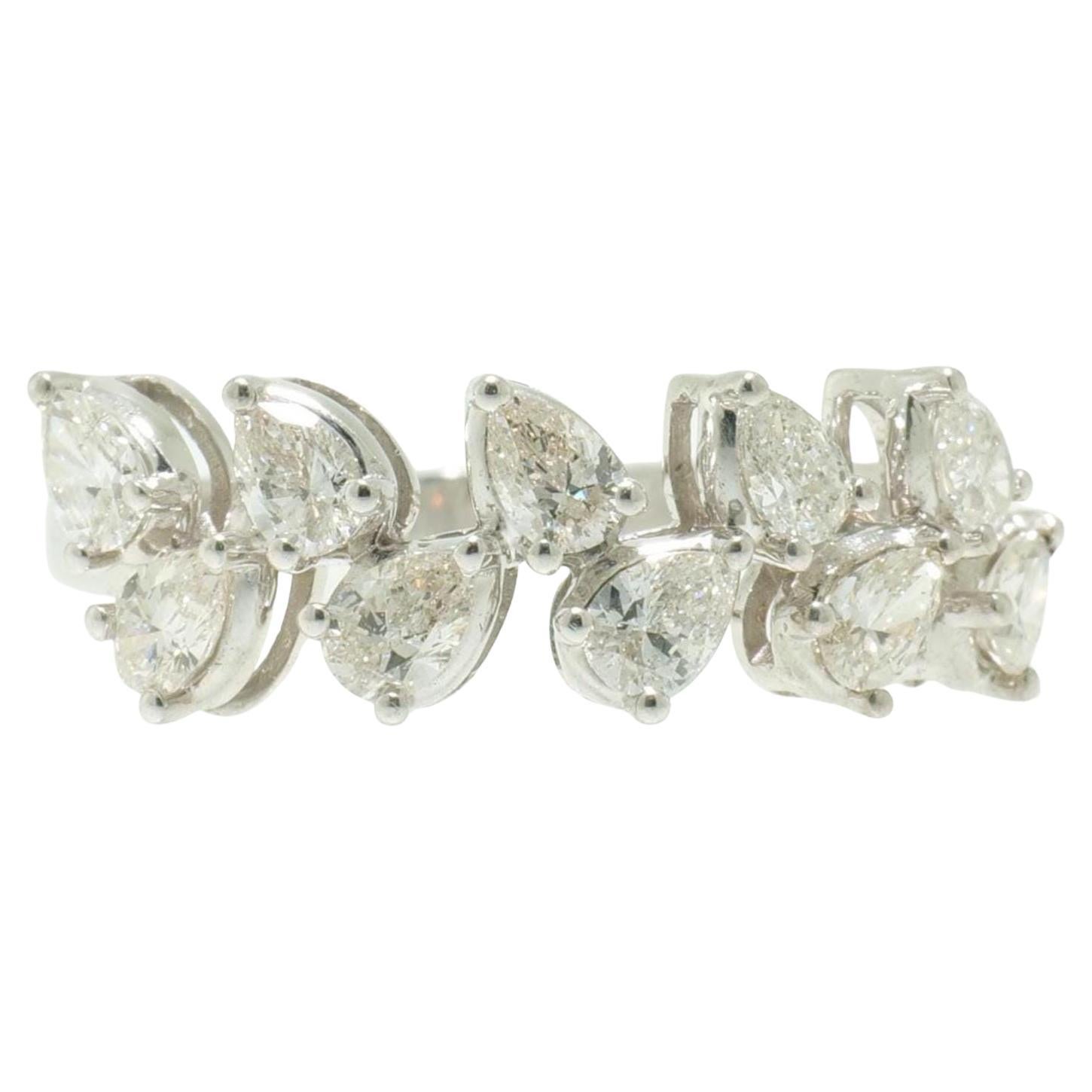 Pear Diamond Ring in 14K Solid Gold (Certified)