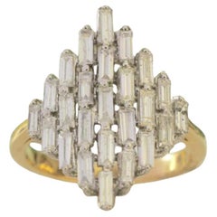 Baguette Natural Diamond Ring in 14K Solid Gold (Certified) Baguette Natural Diamond Ring in 14K Solid Gold (Certified)