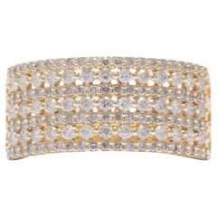 Eternity Diamond Broad Ring in 14k Solid Gold (Certified) Eternity Diamond Broad Ring in 14k Solid Gold (Certified)