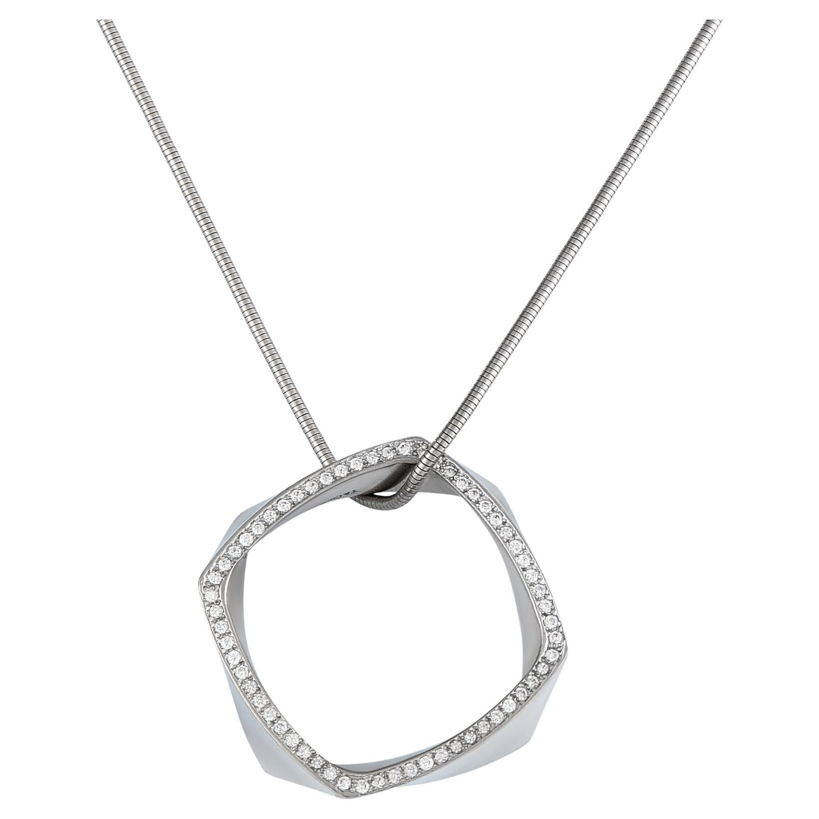 Tiffany
Co. Collana Frank Gehry Torque in platino con diamanti da 0,60 carati