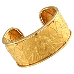 Carrera y Carrera Romeo and Juliet 18K Yellow Gold Cuff Bracelet