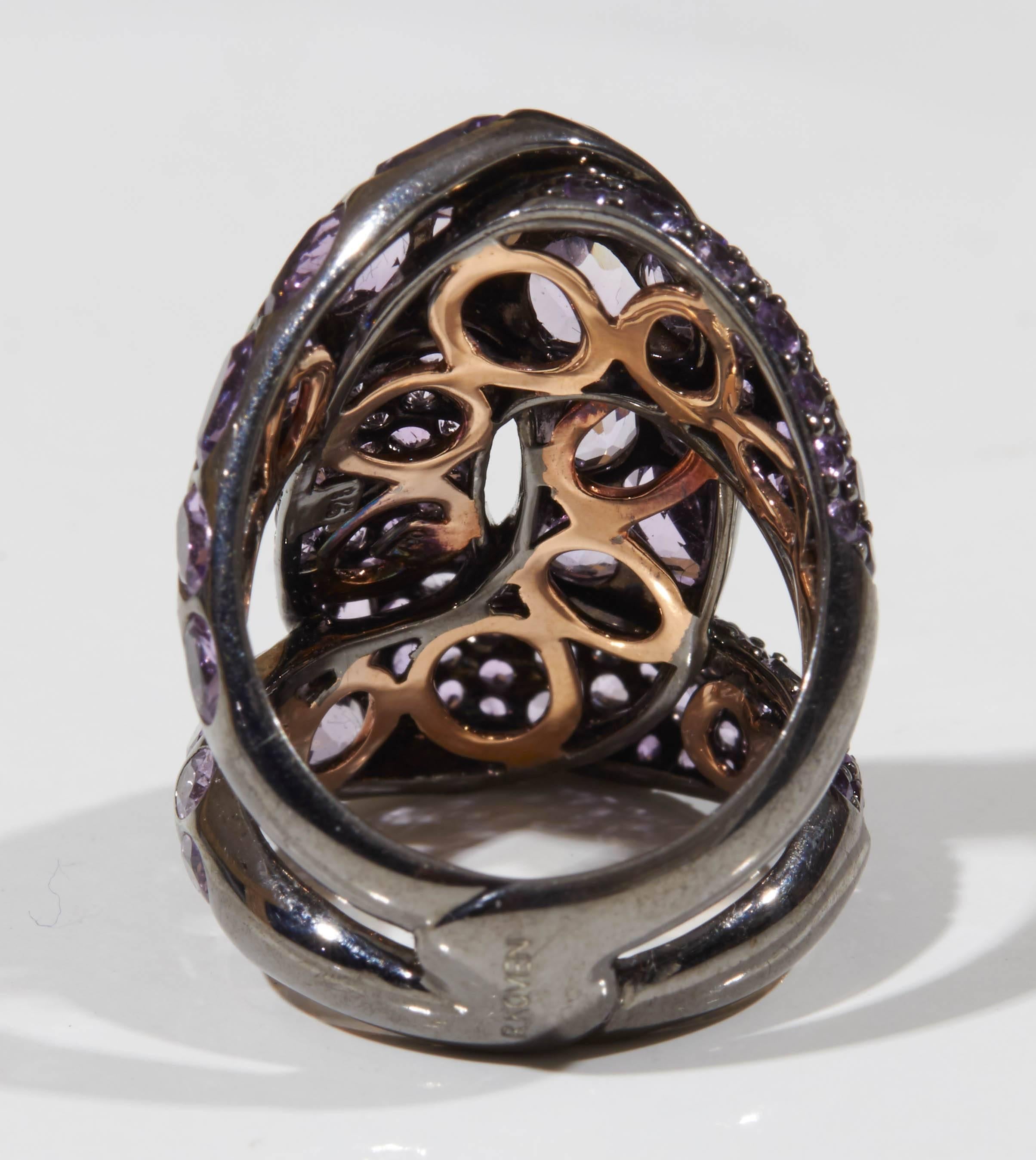 Women's Amethyst Knot Ring For Sale