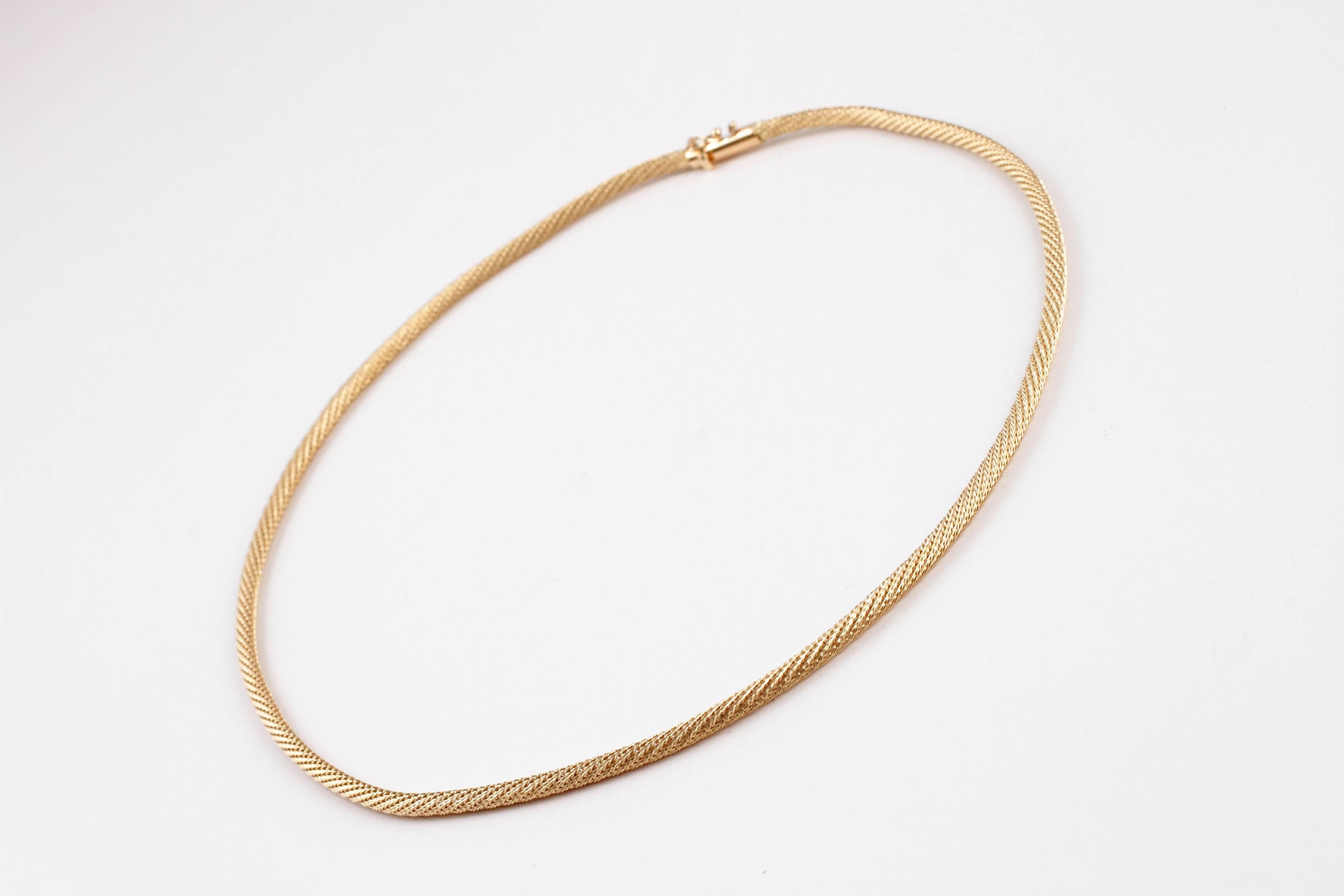 Wear it alone or put your favorite slide on it!  In 10 karat yellow gold, it measures approximately 16 inches in length!