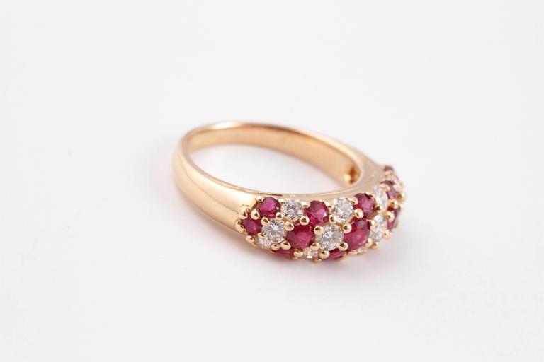 Oscar Heyman 1.11 Carat Ruby 0.87 Carat Diamond Yellow Gold Ring In Good Condition For Sale In Dallas, TX