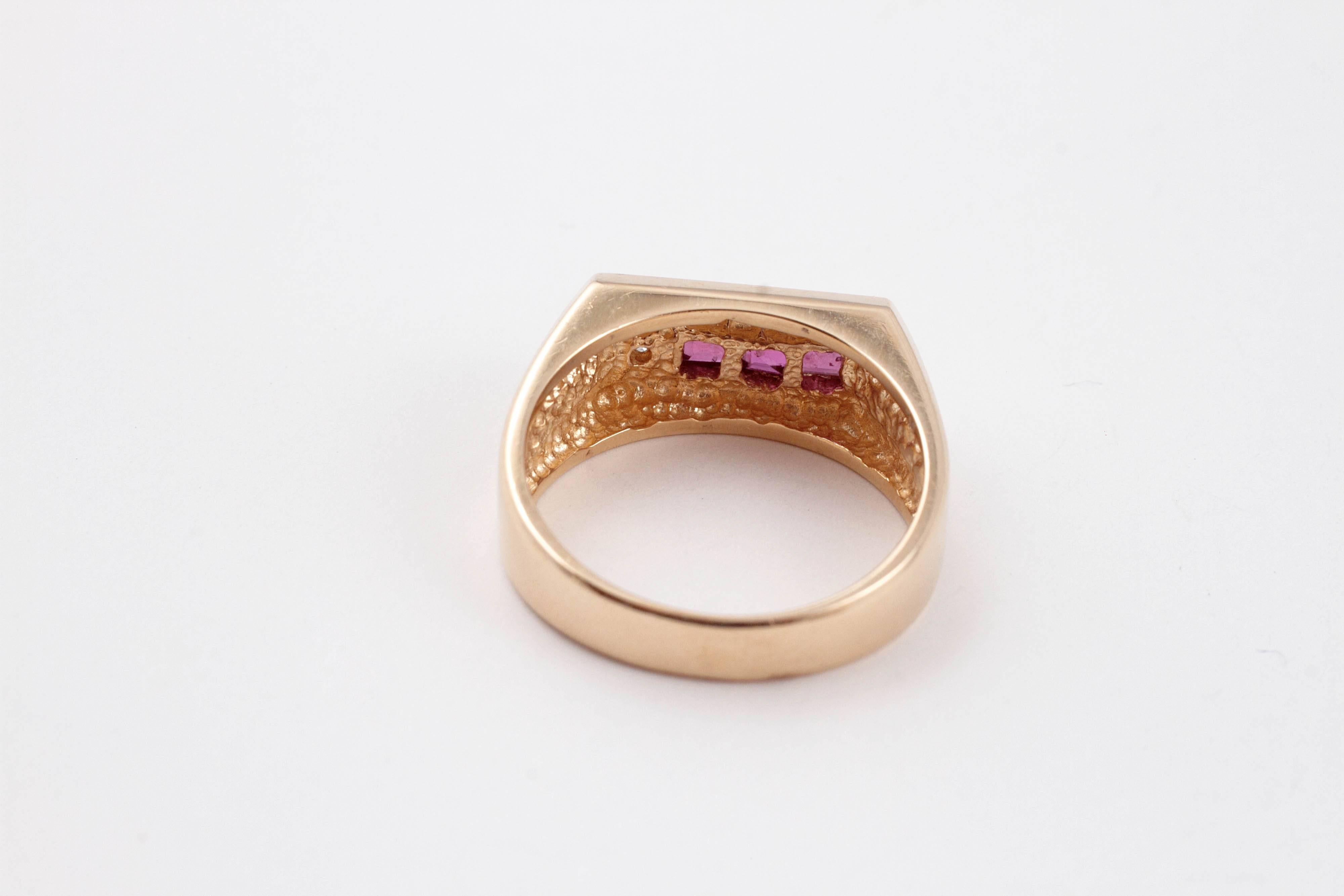 Ruby Diamond Yellow Gold Ring 2