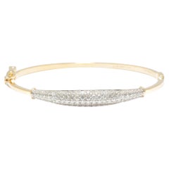 Bracciale Pavé Diamond Bar in oro massiccio 14k (certificato)